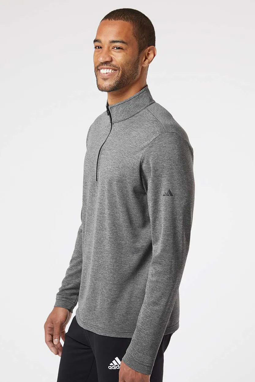 Adidas Herren Sweatshirt mit 1/4-Zipper und UPF 50  - Heather Schwarz
