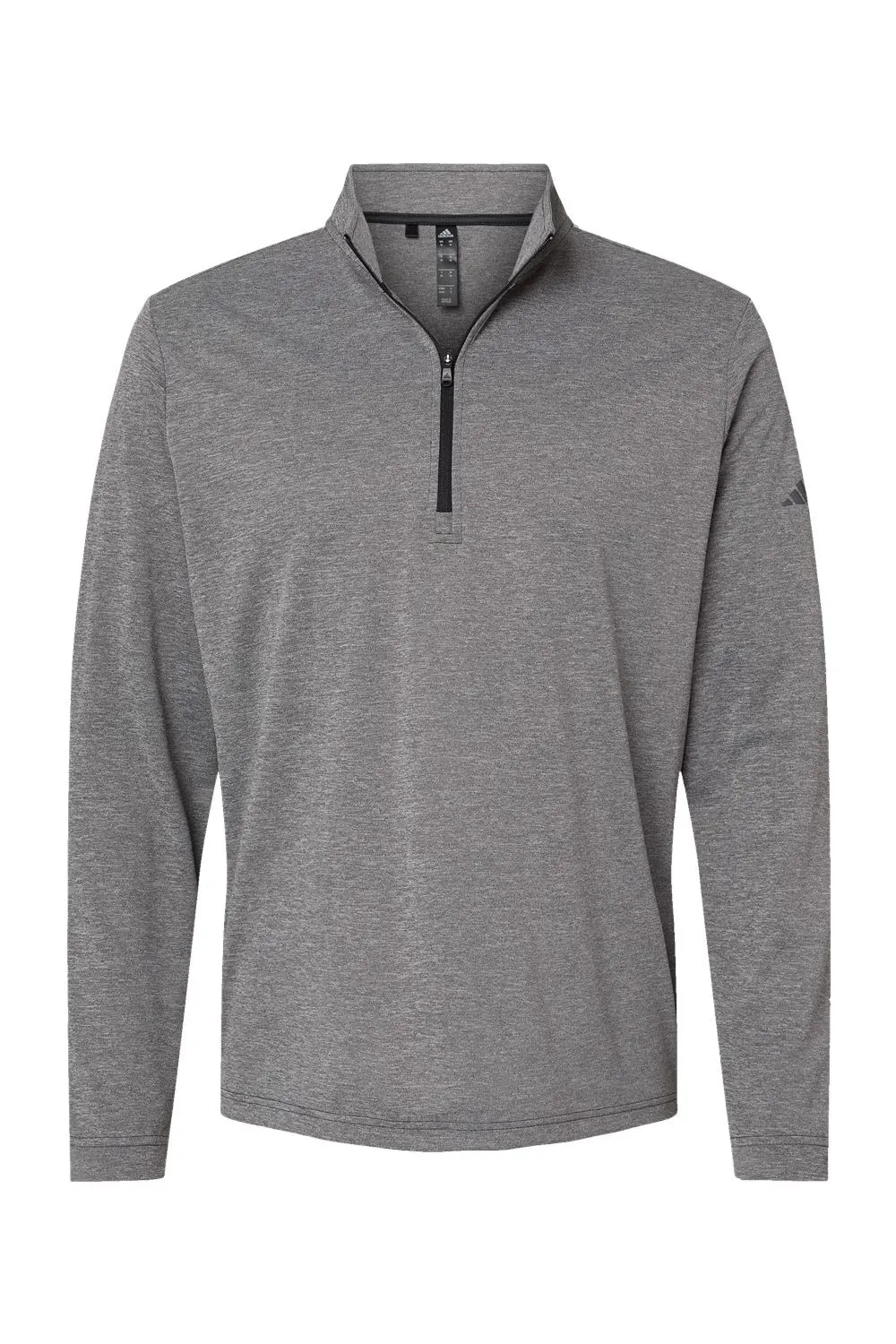 Adidas Herren Sweatshirt mit 1/4-Zipper und UPF 50  - Heather Schwarz
