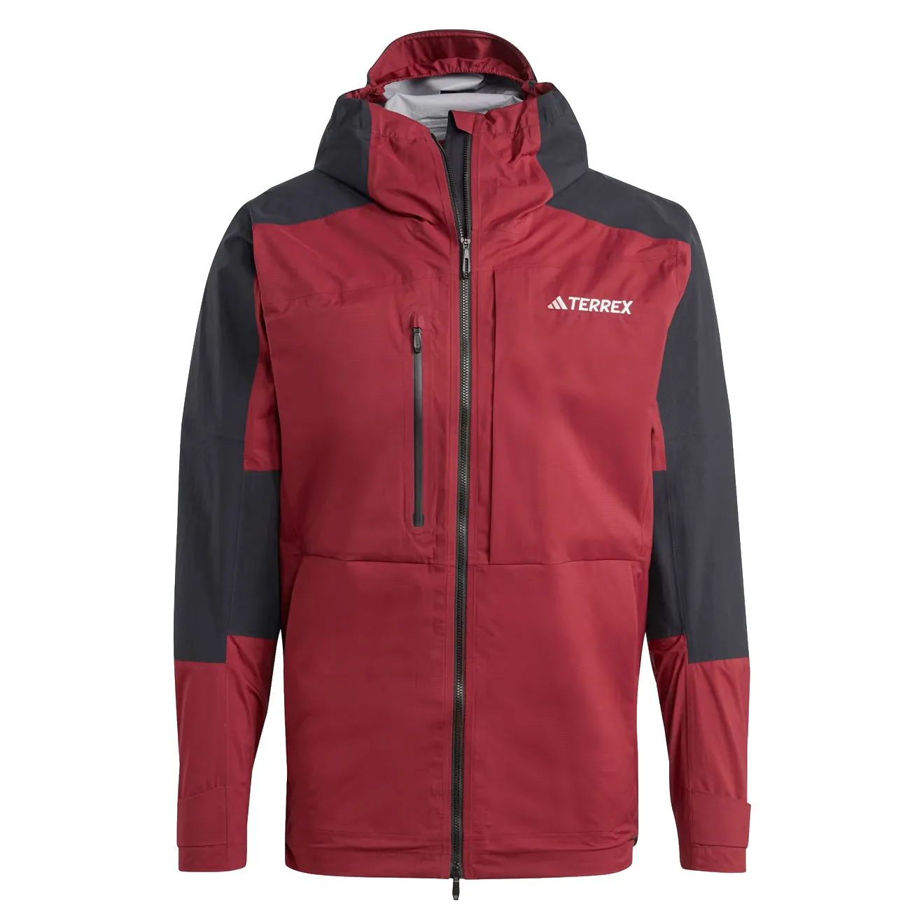 Adidas Terrex Xploric Regen-Wanderjacke Schattenrot / Schwarz