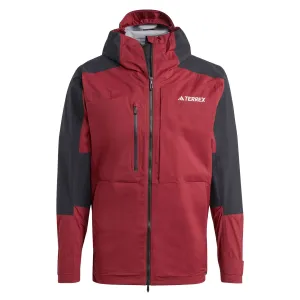 Adidas Terrex Xploric Regen-Wanderjacke Schattenrot / Schwarz