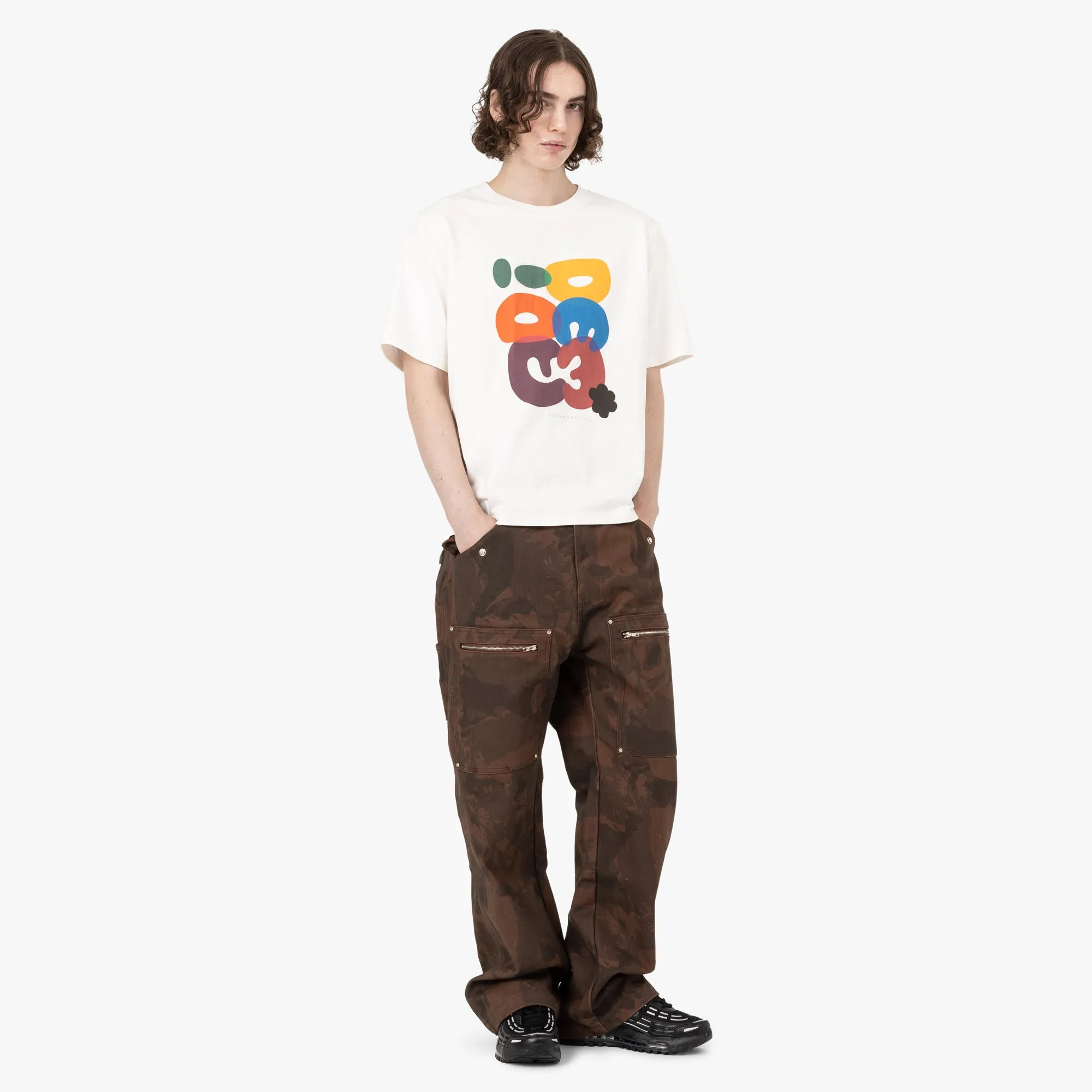 Adidem Sternchen Bubble Letters T-Shirt / Creme