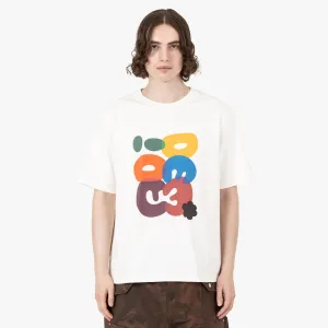 Adidem Sternchen Bubble Letters T-Shirt / Creme