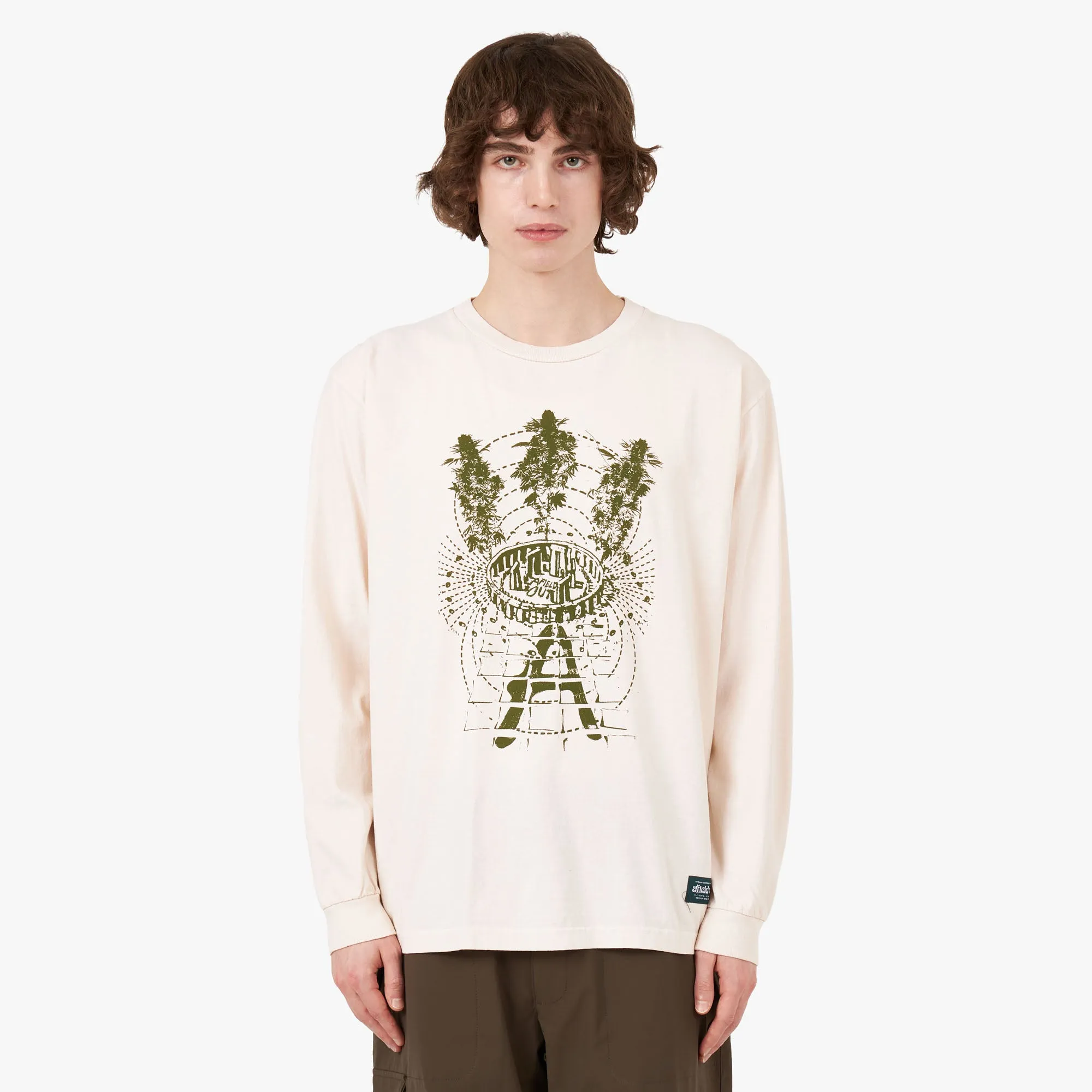 Afield Out STONE Langarm T-Shirt Beige