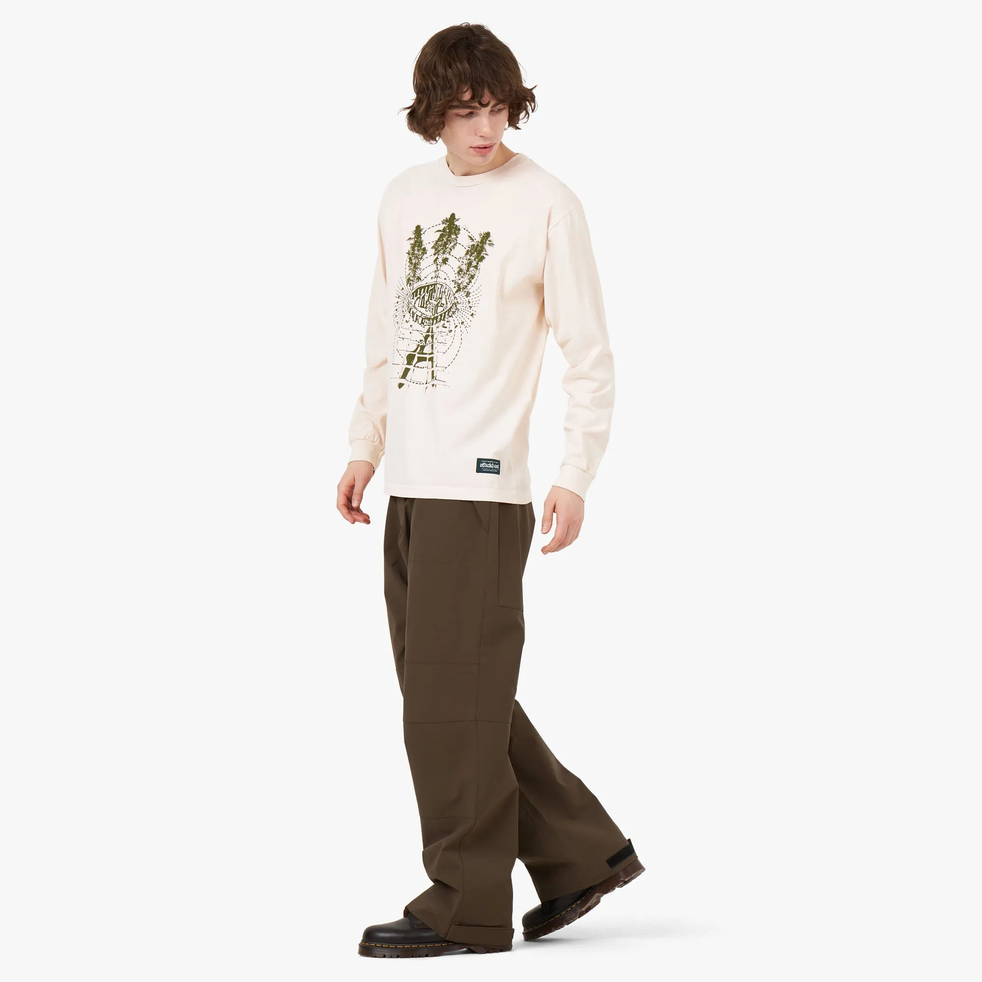 Afield Out STONE Langarm T-Shirt Beige