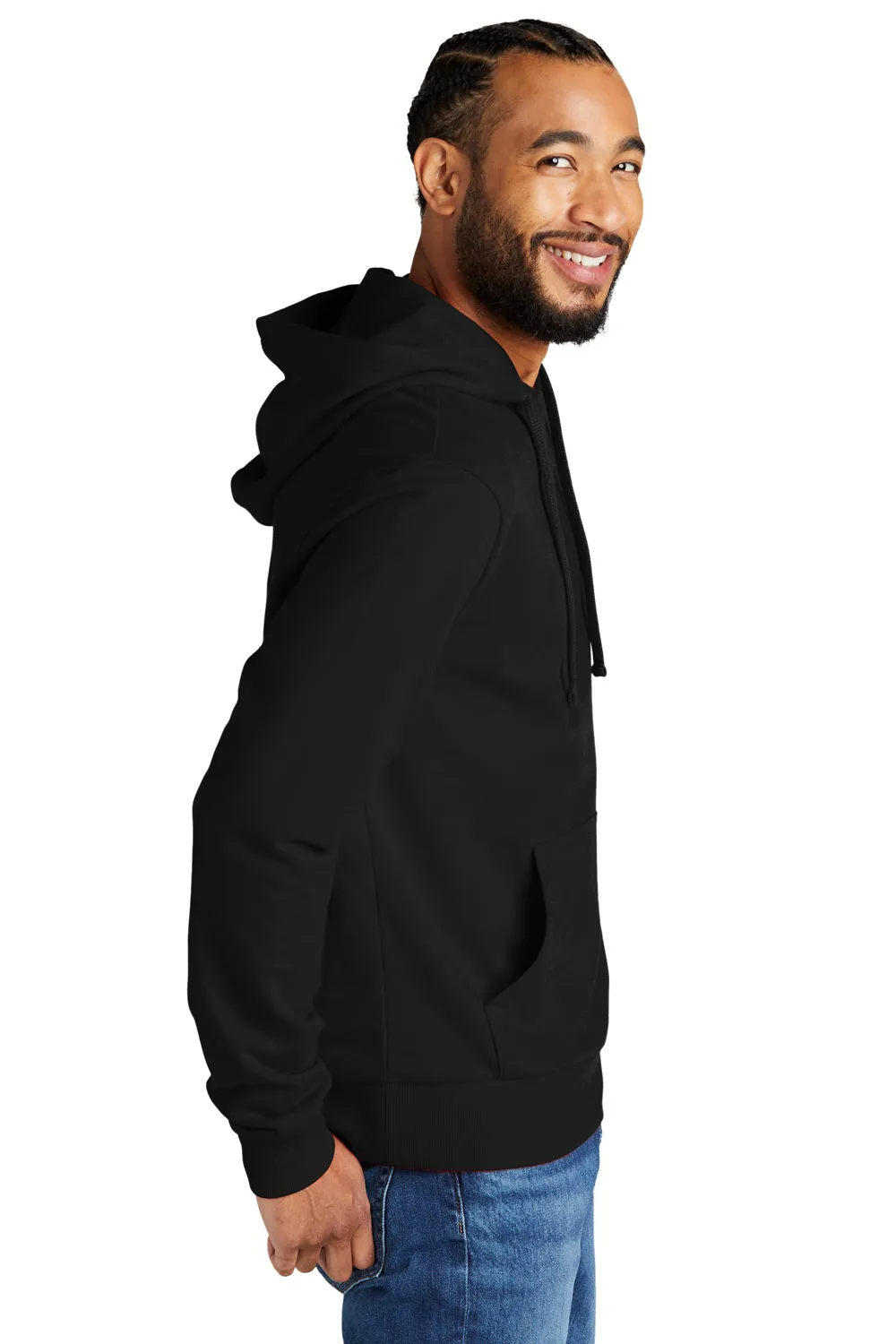 Allmade Herren Bio-French-Terry Kapuzenpullover mit Kangaroo-Tasche - Tiefschwarz
