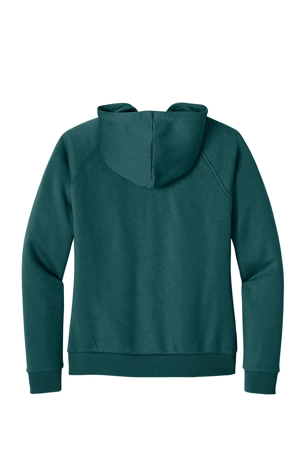 Allmade Damen CVC-Fleece Kapuzenpullover mit Reißverschluss und Taschen - Tiefseegrün