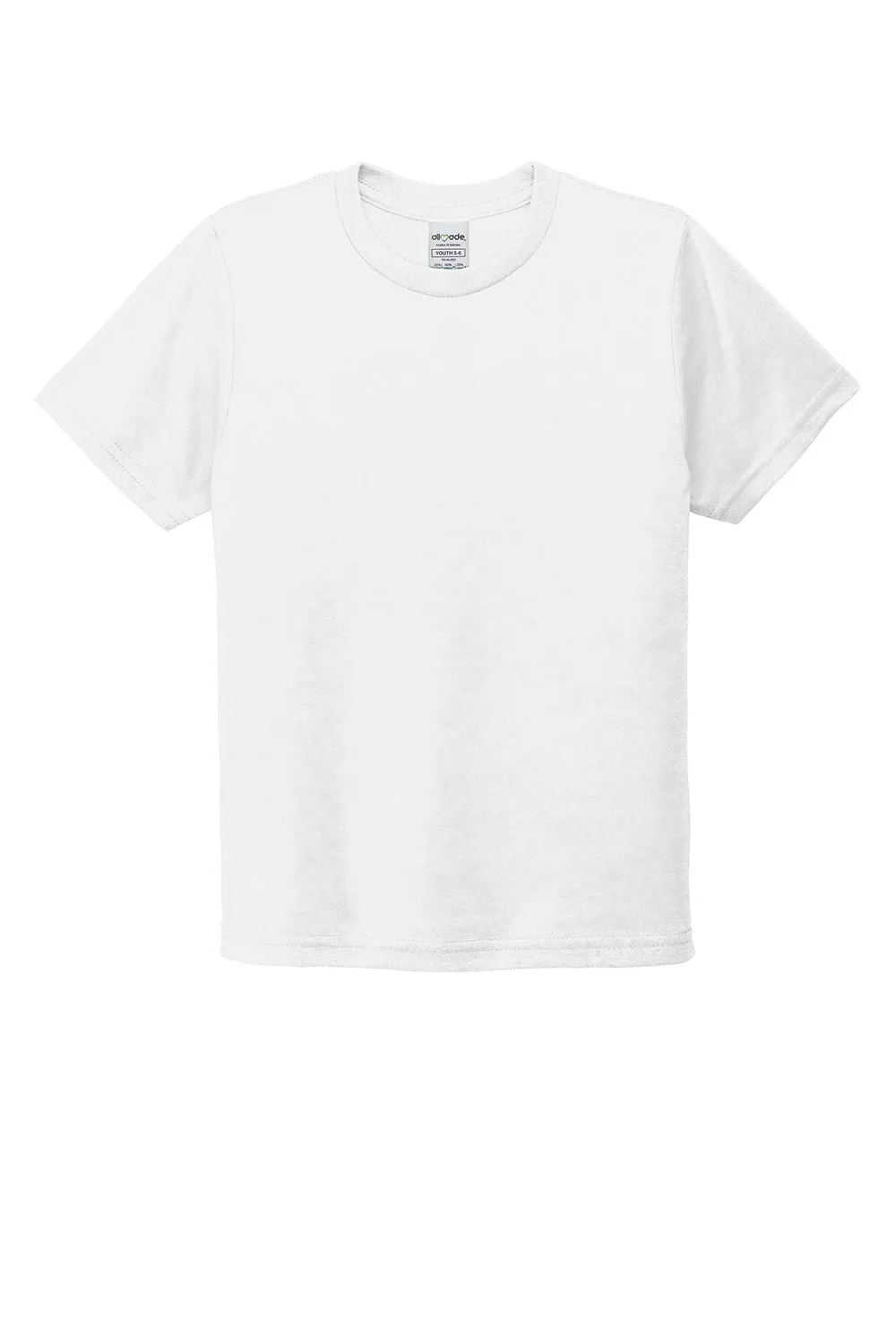 Allmade Jugend Kurzarm Rundhals T-Shirt - Strahlendes Weiß