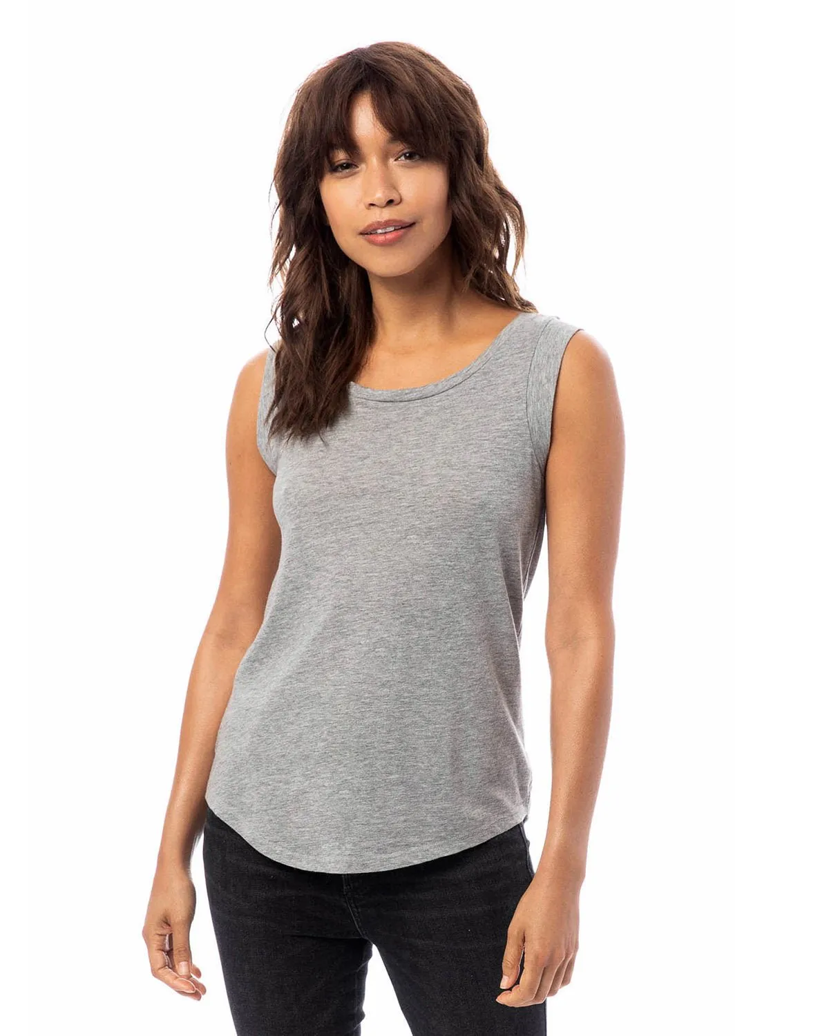 Alternative AA4013 Damen-Cap-Sleeve-Satin-Jersey-Crew