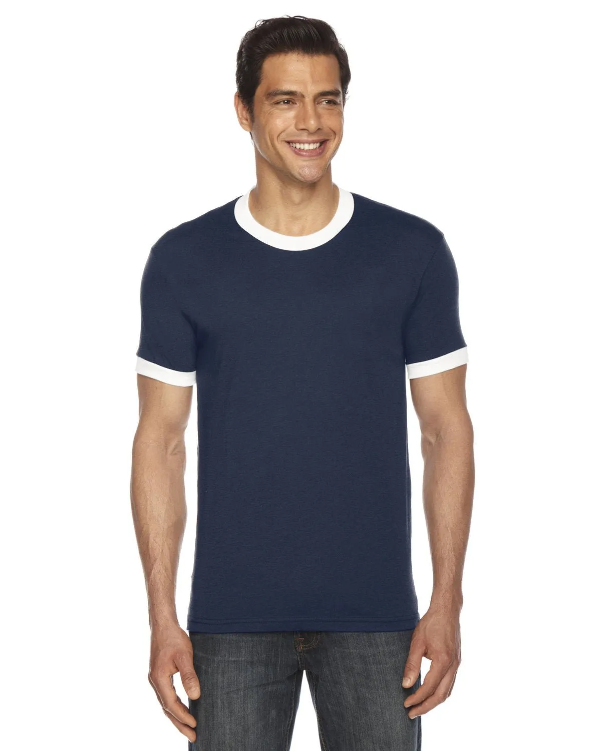 American Apparel BB410W UNISEX Poly-Cotton Kurzarm-Ringer T-Shirt