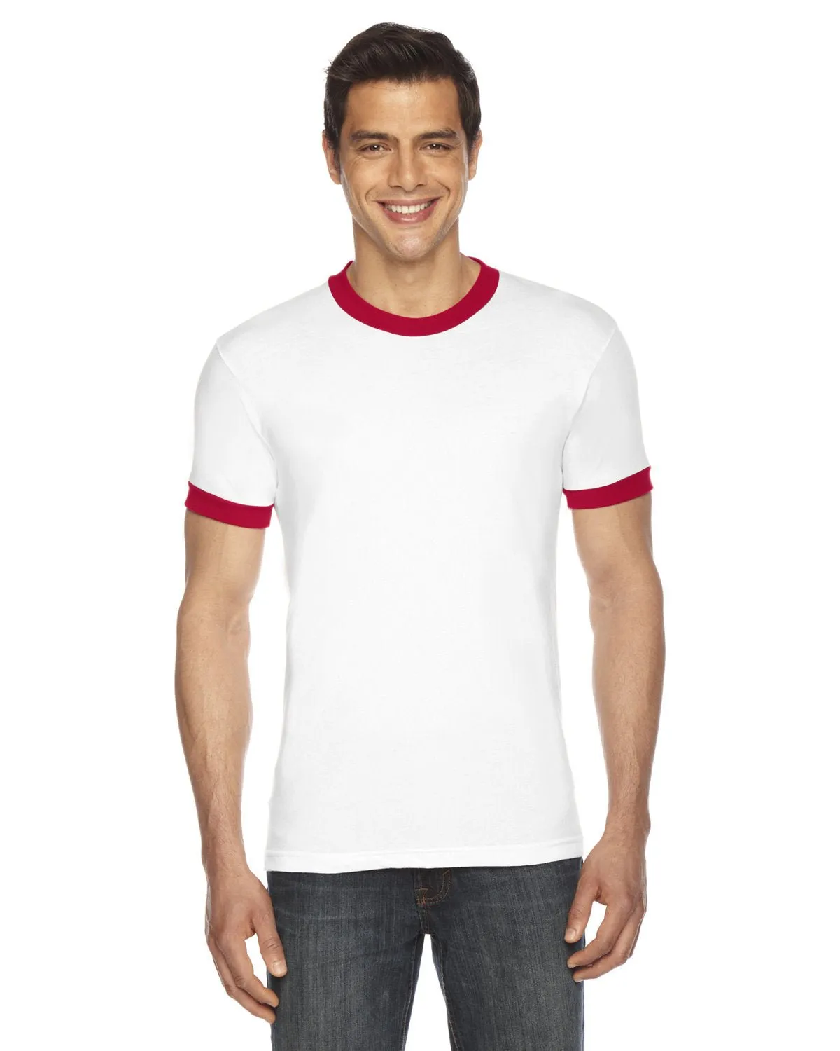 American Apparel BB410W UNISEX Poly-Cotton Kurzarm-Ringer T-Shirt