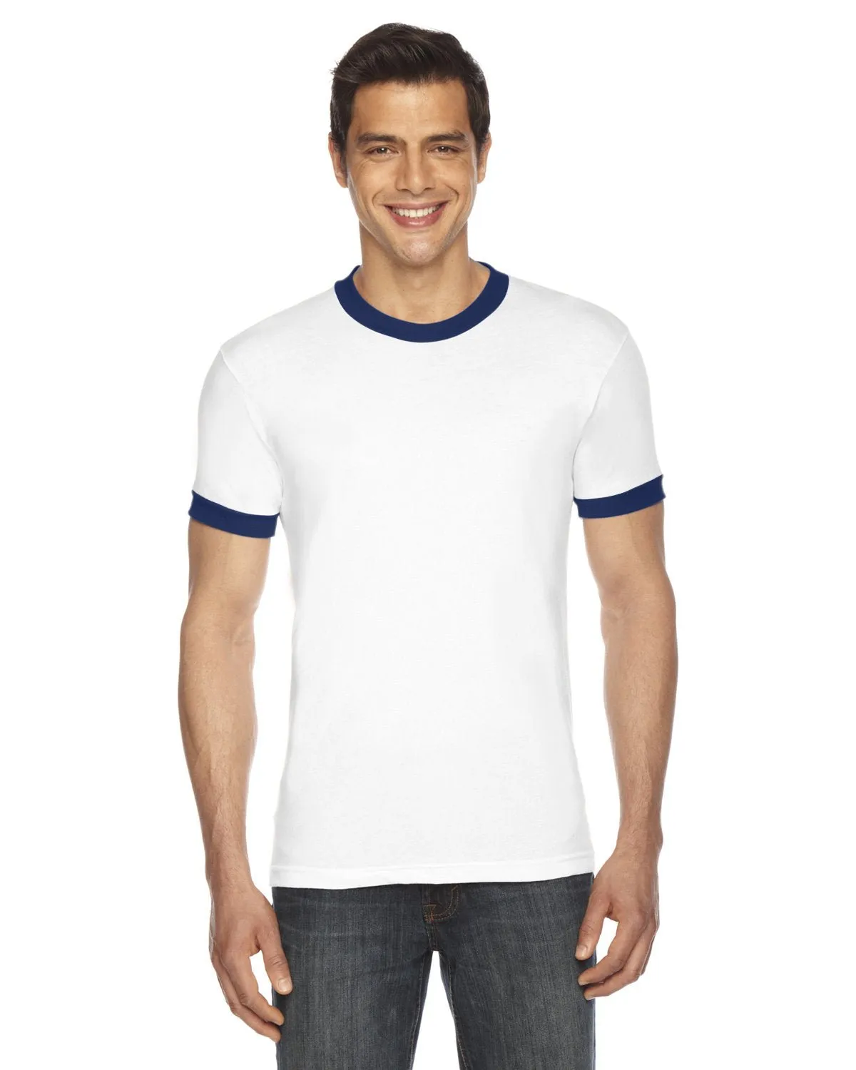 American Apparel BB410W UNISEX Poly-Cotton Kurzarm-Ringer T-Shirt