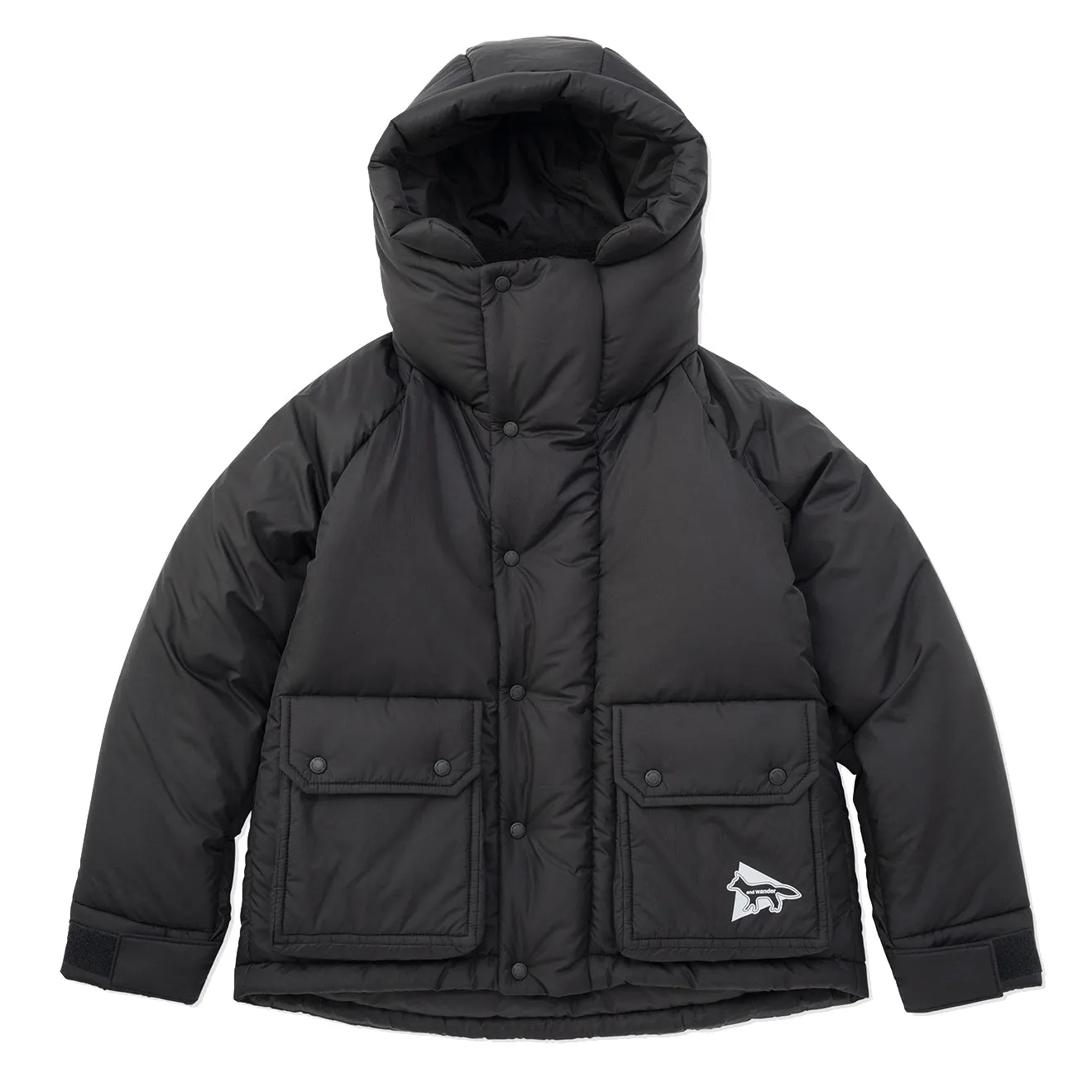 And Wander x Maison Kitsune Isolationsjacke Schwarz