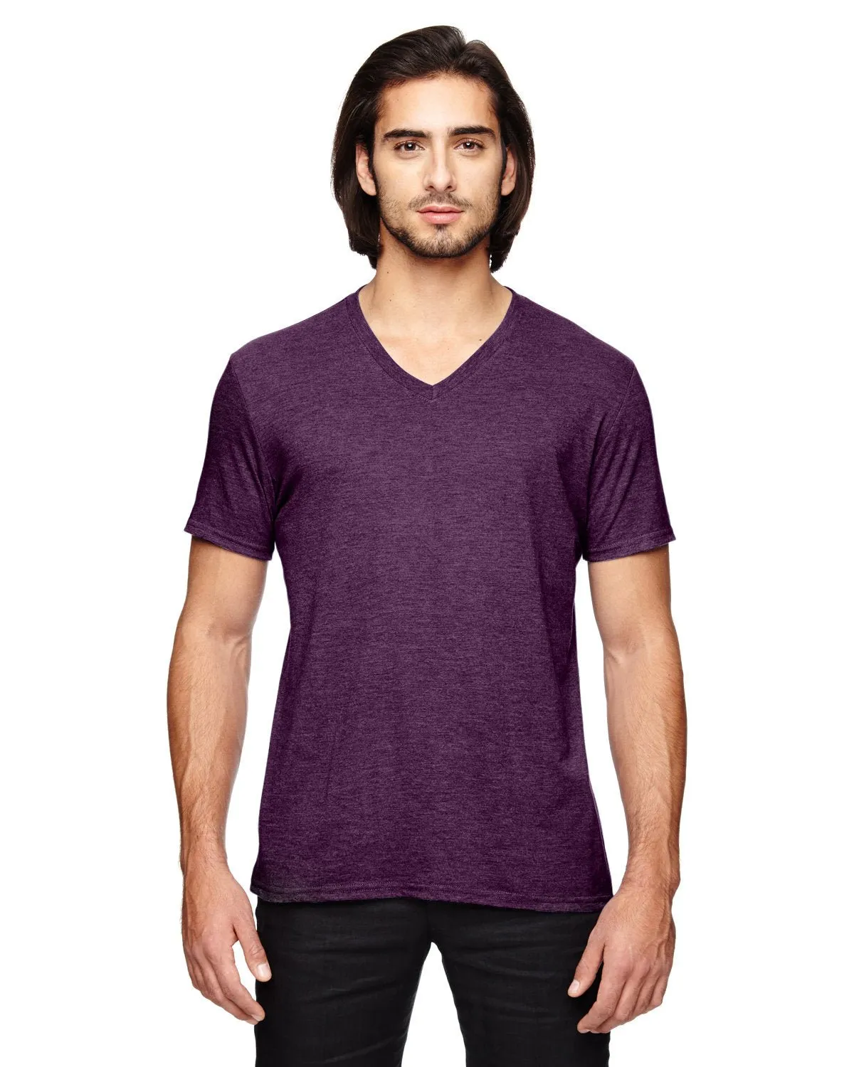Anvil 6752 Damen Triblend V-Ausschnitt T-Shirt