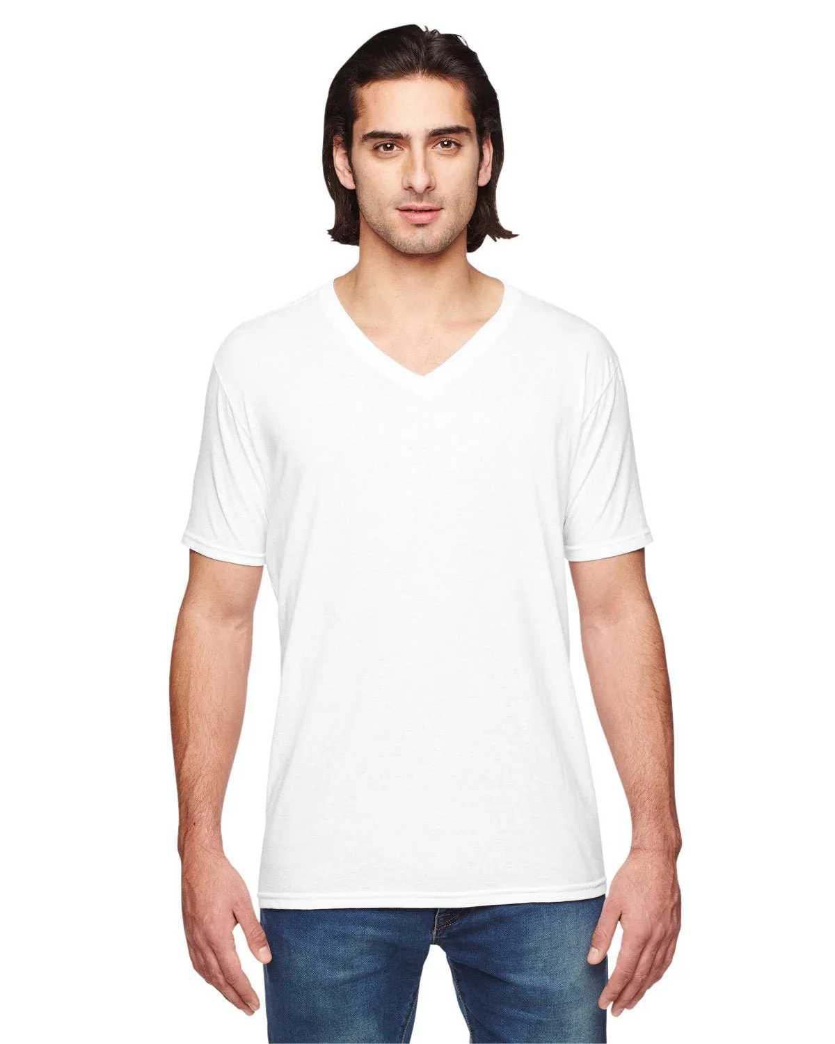 Anvil 6752 Damen Triblend V-Ausschnitt T-Shirt