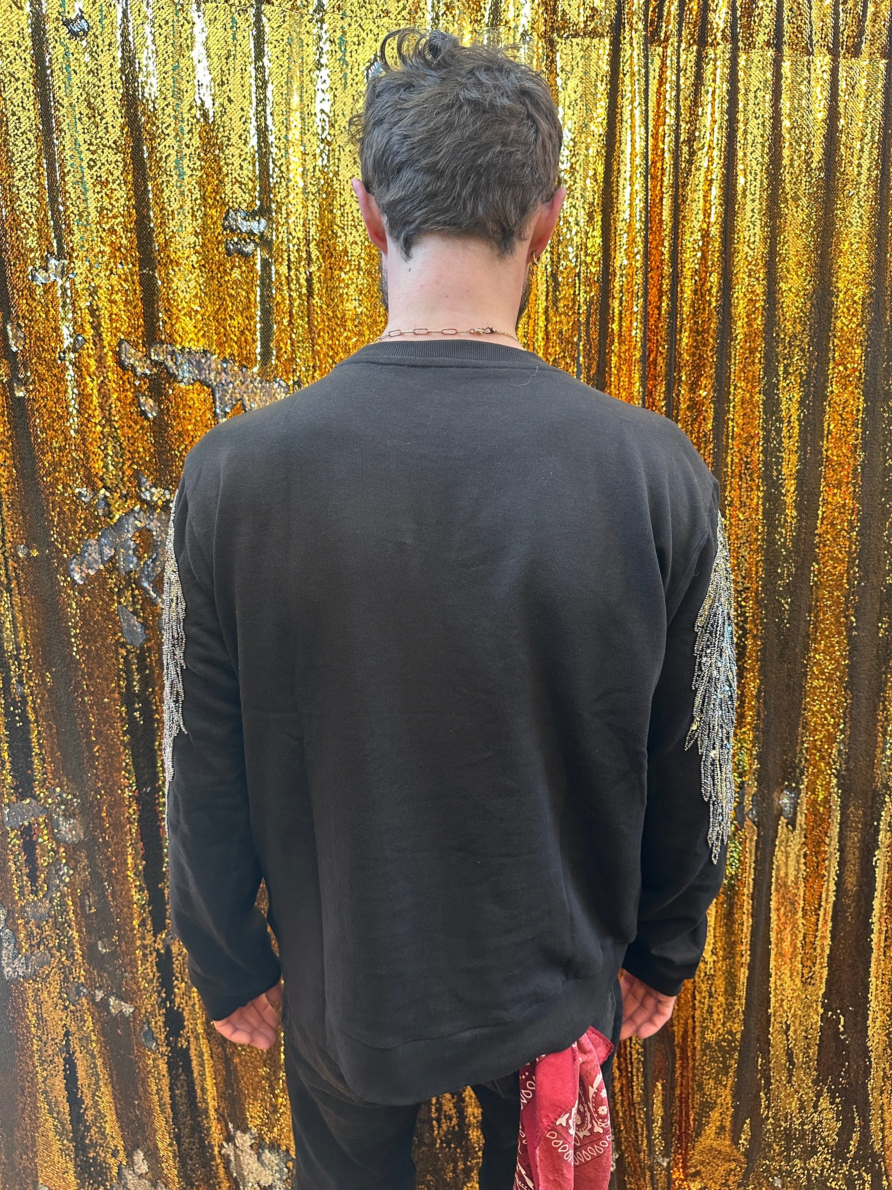 Any Old Iron Herren Sweatshirt mit Adler-Beady-Aufdruck