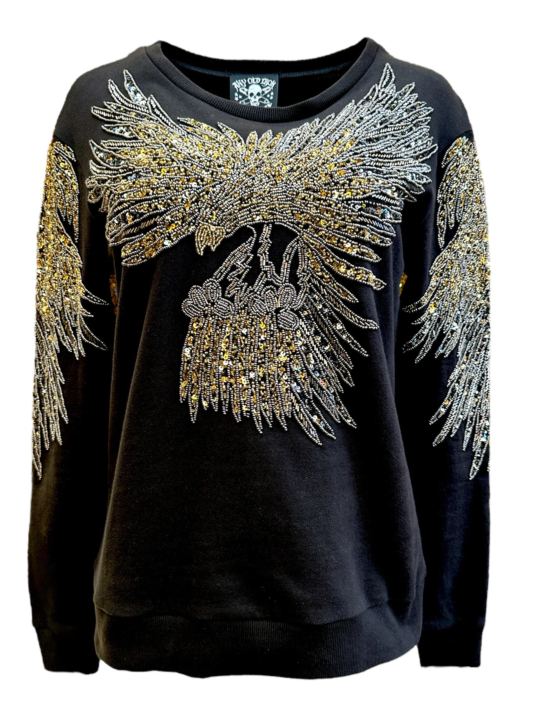 Any Old Iron Herren Sweatshirt mit Adler-Beady-Aufdruck