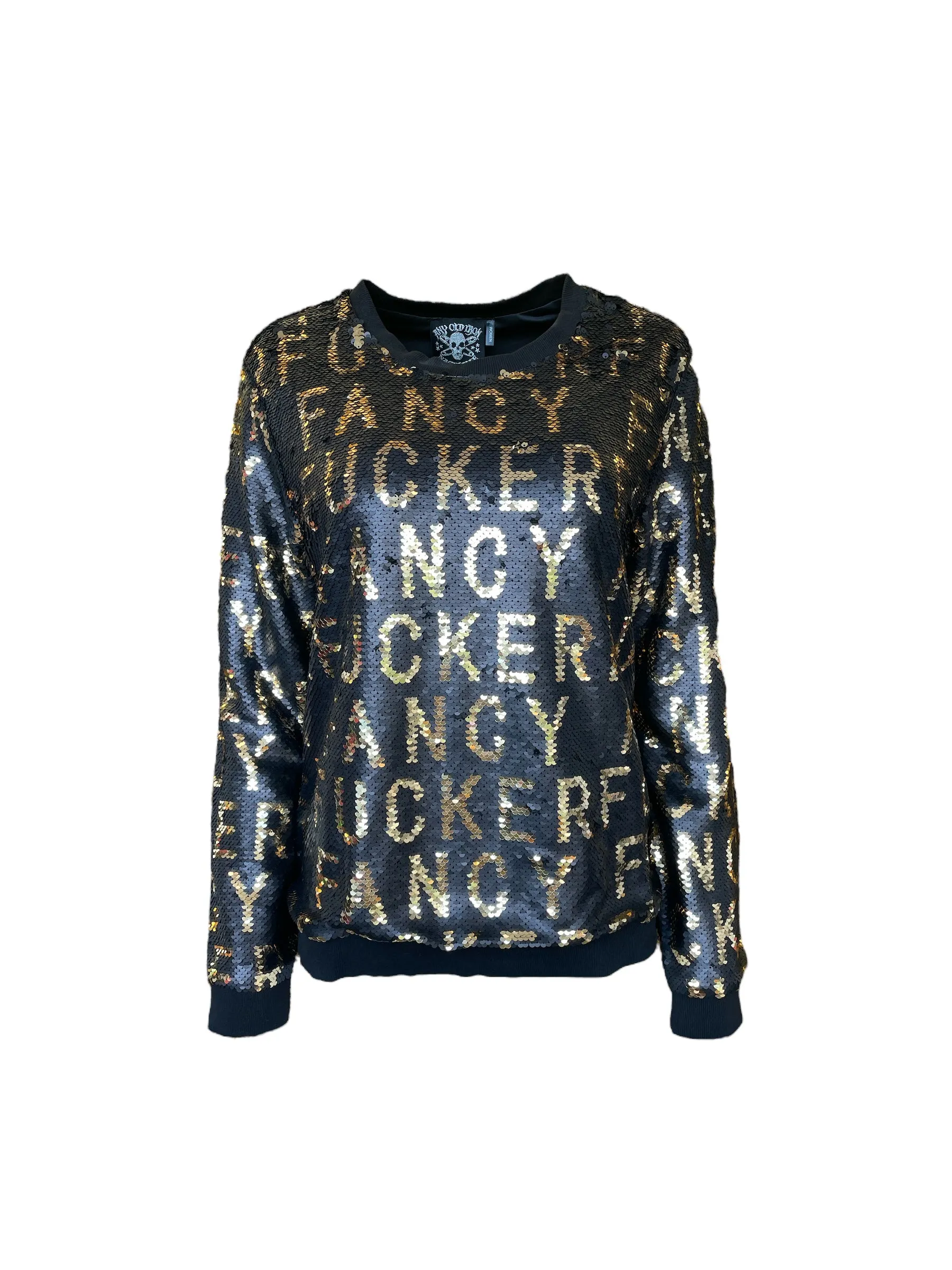 Any Old Iron Herren Glitzer Fancy Fucker Sweatshirt