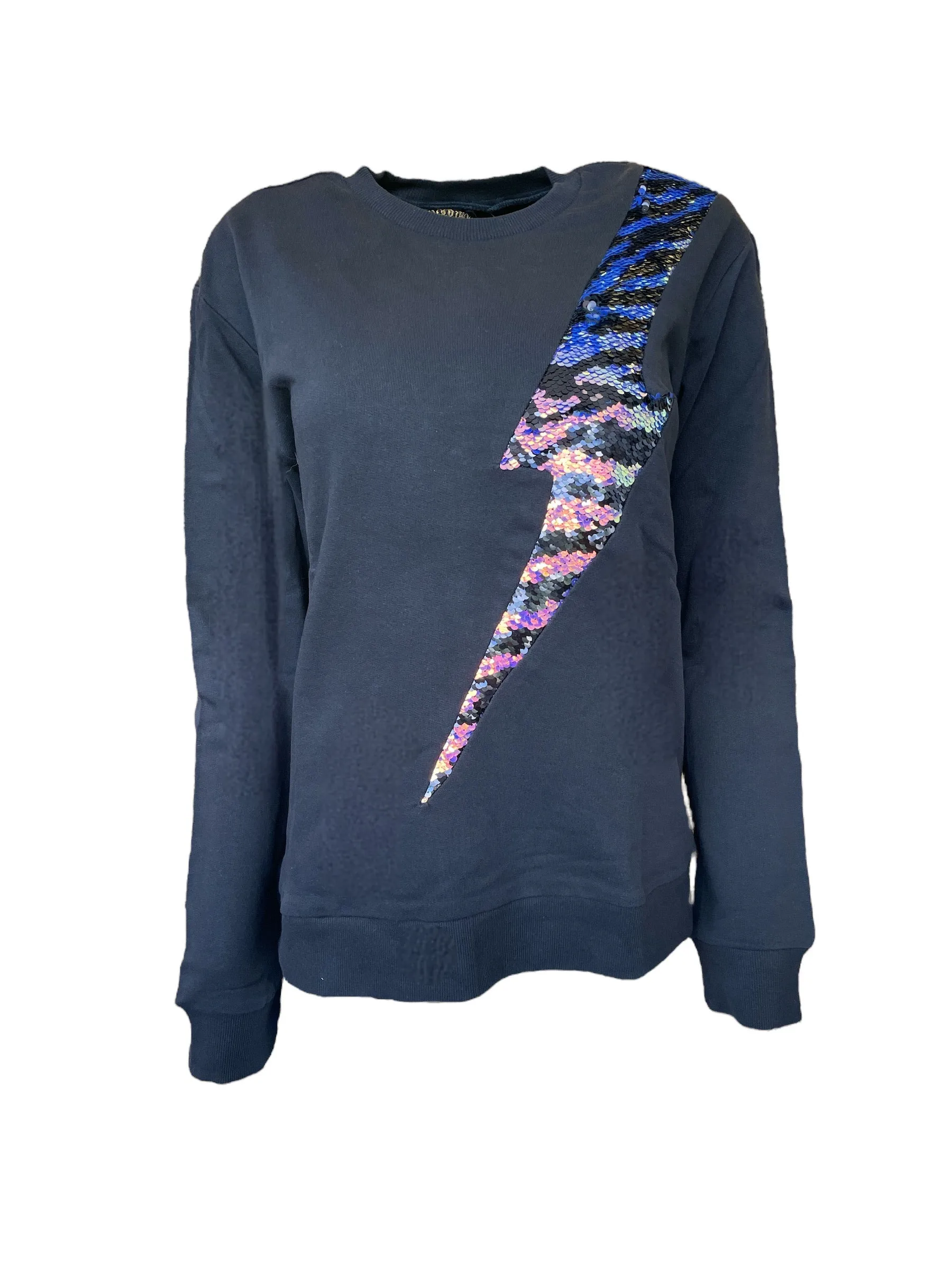 Any Old Iron Herren Sweatshirt mit Zebrastreifen-Blitzmuster