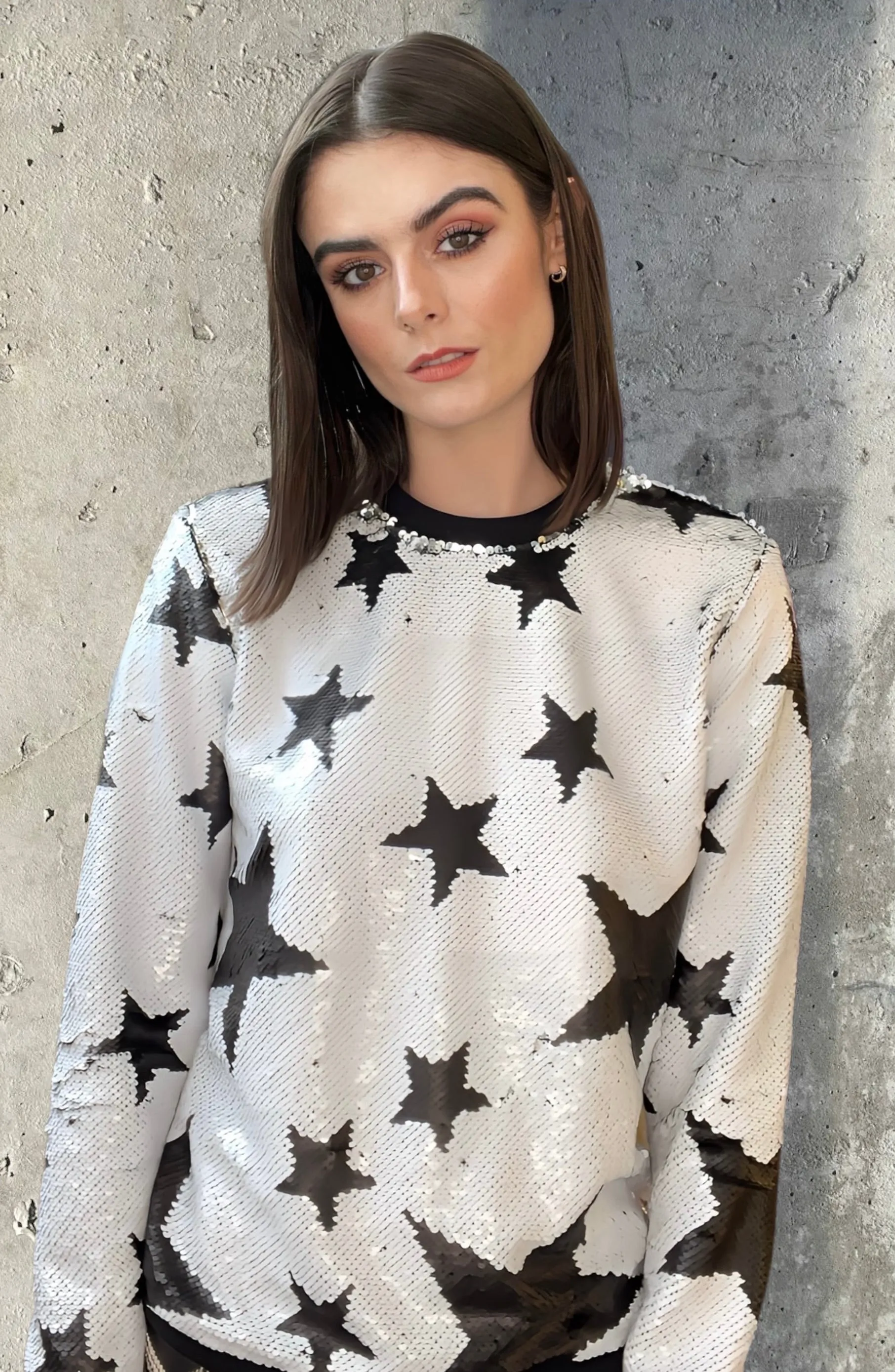 Any Old Iron Glitzernder Stern Weißer Sweatshirt