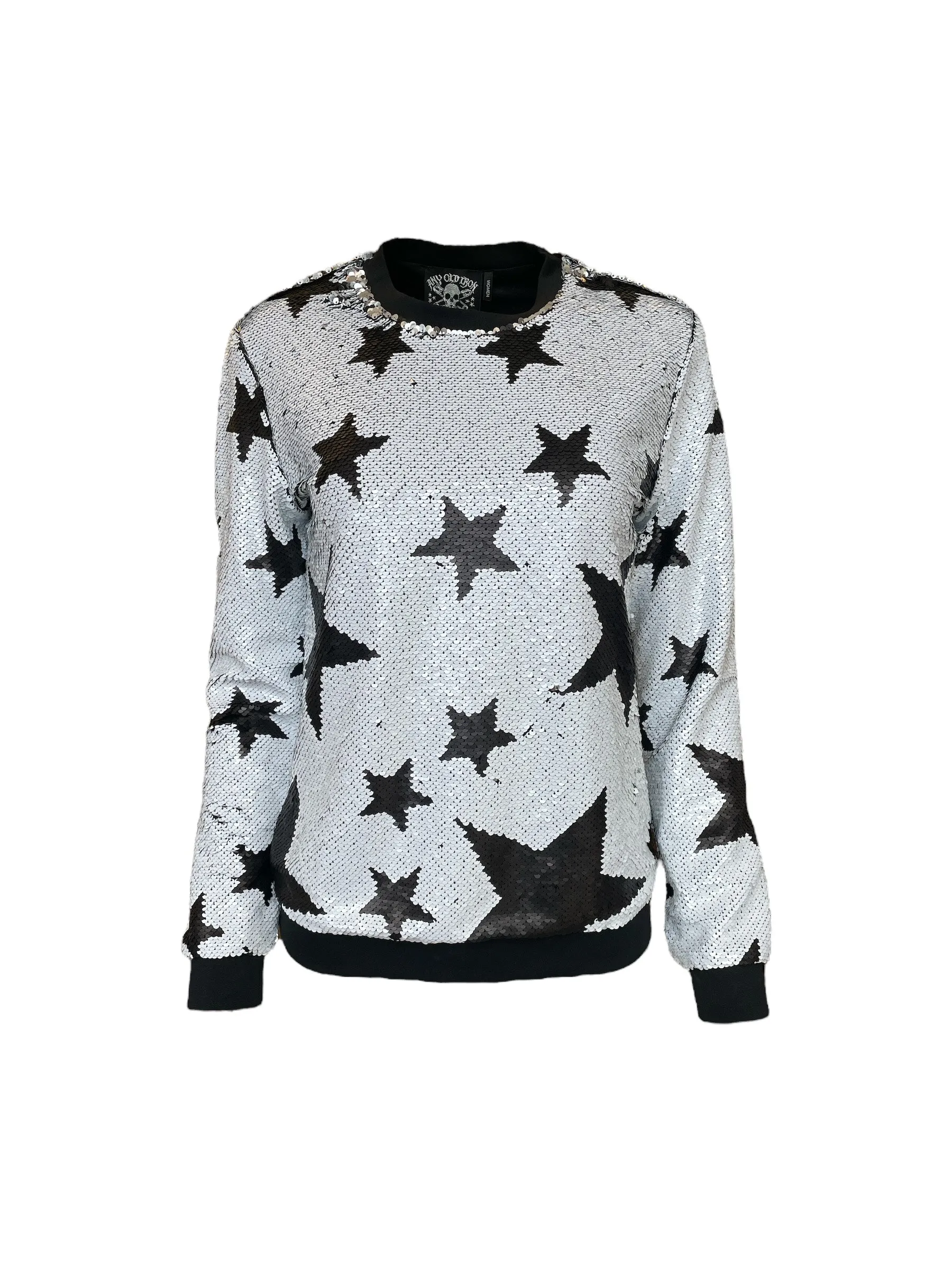 Any Old Iron Glitzernder Stern Weißer Sweatshirt