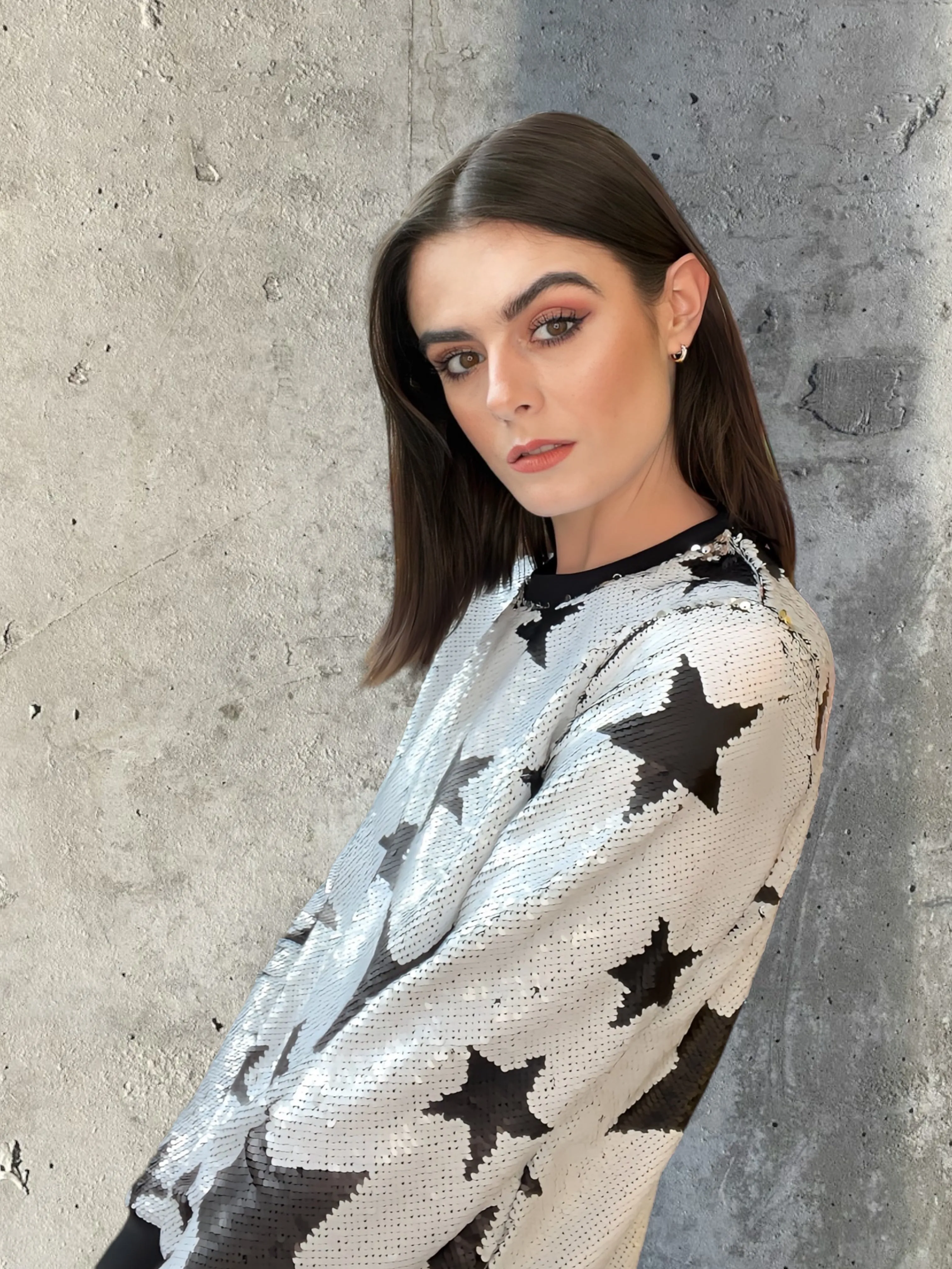 Any Old Iron Glitzernder Stern Weißer Sweatshirt