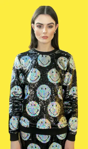 Any Old Iron x Smiley Irideszentes Sweatshirt
