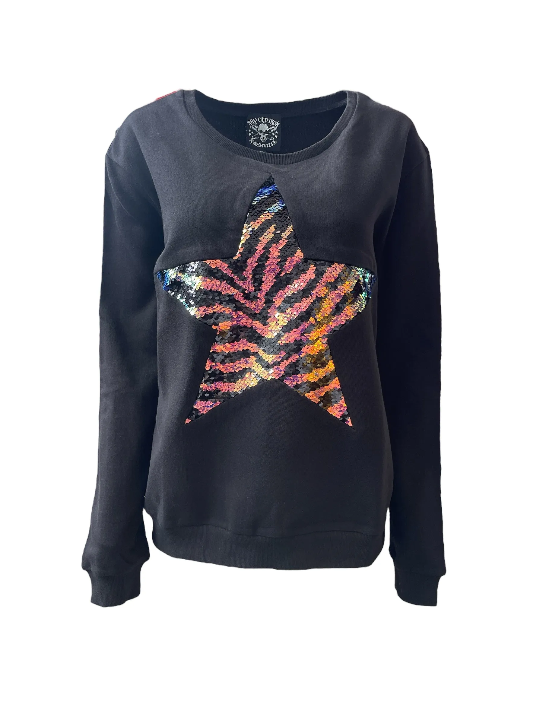 Any Old Iron Zebra Großer Stern Sweatshirt