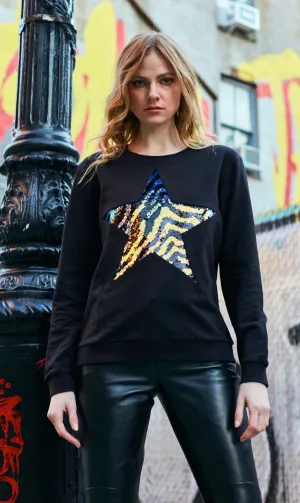 Any Old Iron Zebra Großer Stern Sweatshirt