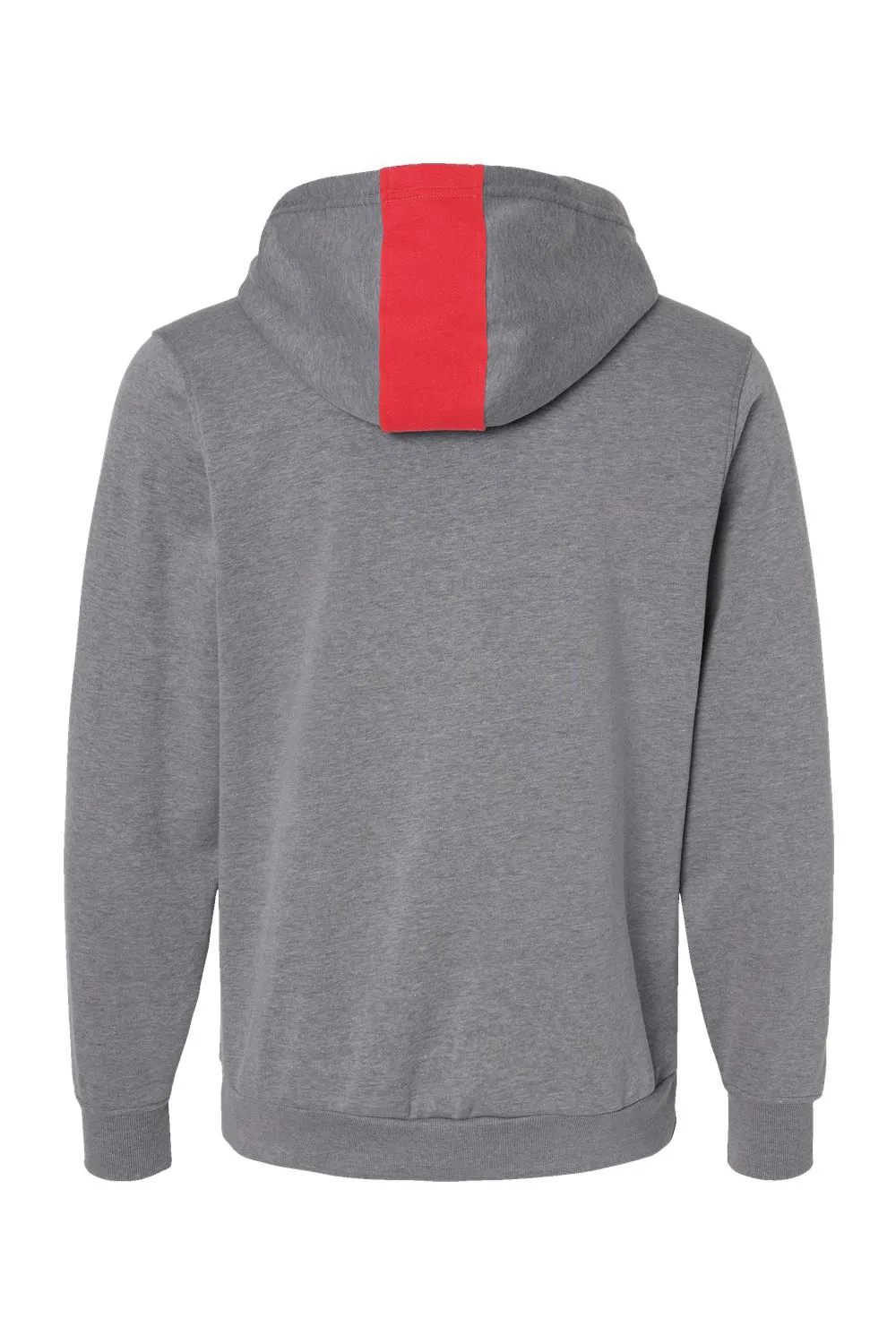 Augusta Sportswear Herren Eco Revive 3-Jahreszeiten Fleece Kapuzenpullover Hoodie mit Beuteltasche - Scharlachrot/Meliertes Grau