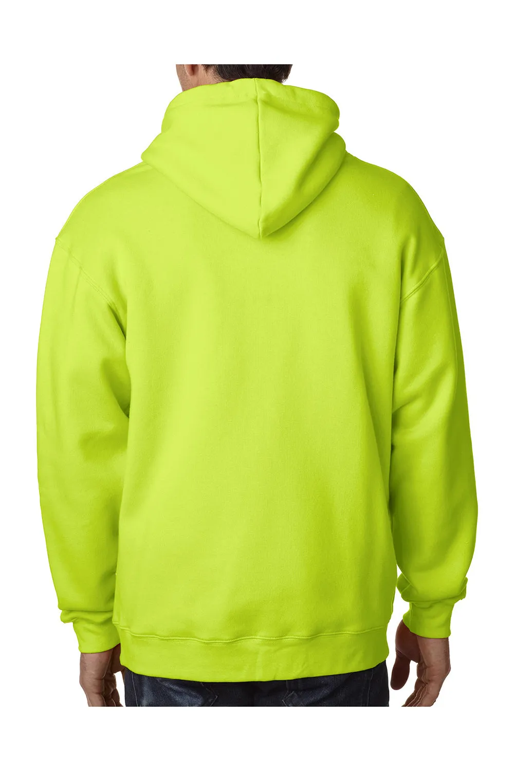 Bayside Herren USA Gemachte Kapuzenpullover mit Reißverschluss und Taschen - Limettengrün