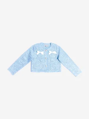 BCBG Mädchen Tweed Jacke in Blau