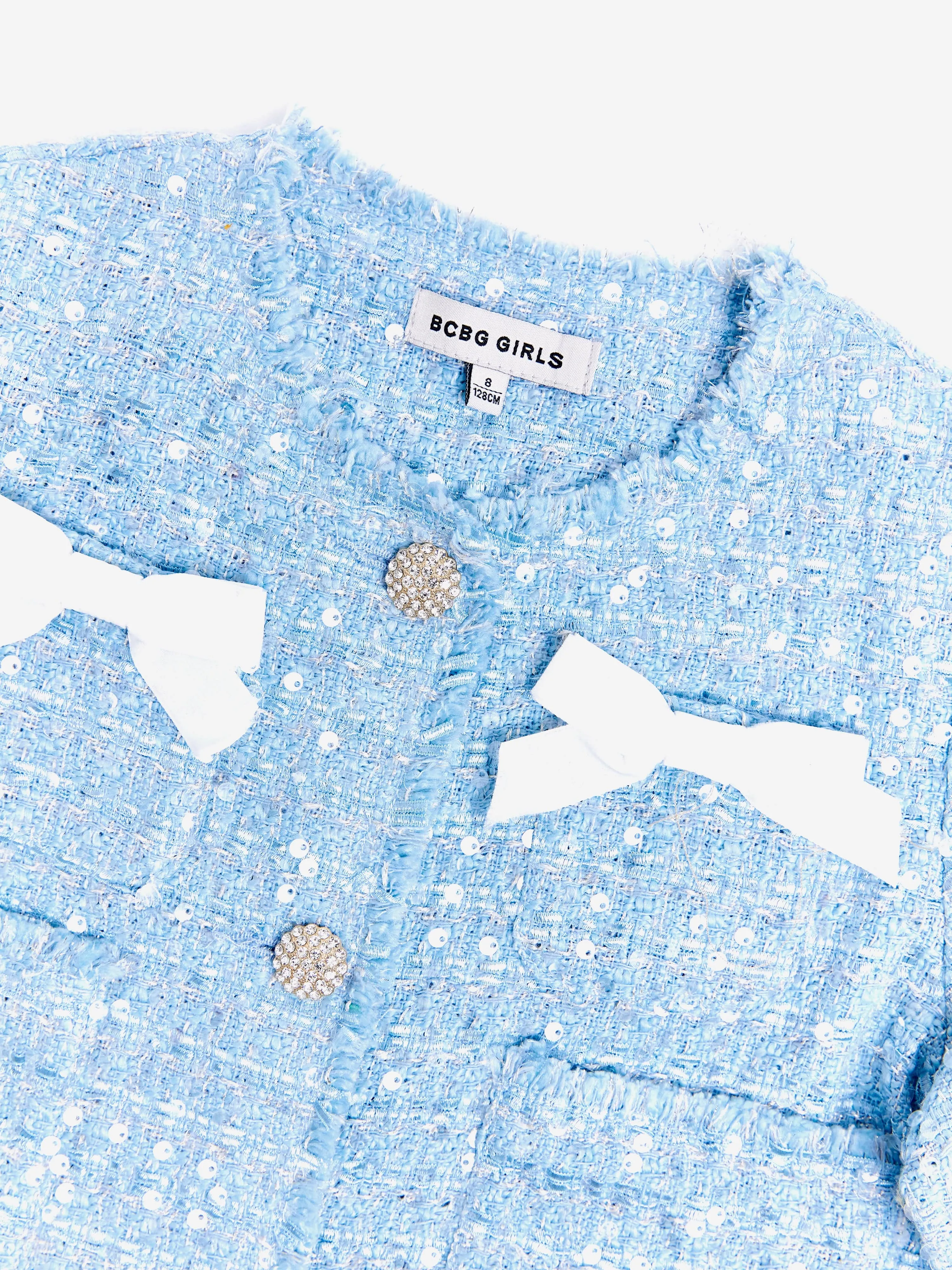 BCBG Mädchen Tweed Jacke in Blau