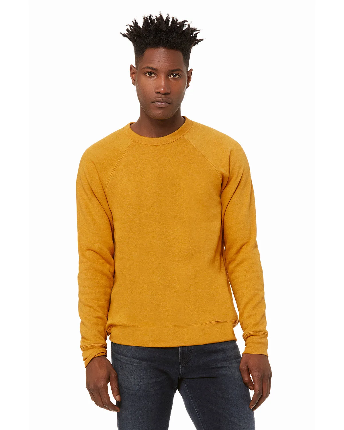 Bella   Canvas 3901 Unisex Fleece-Crewneck-Pullover aus Schwammmaterial