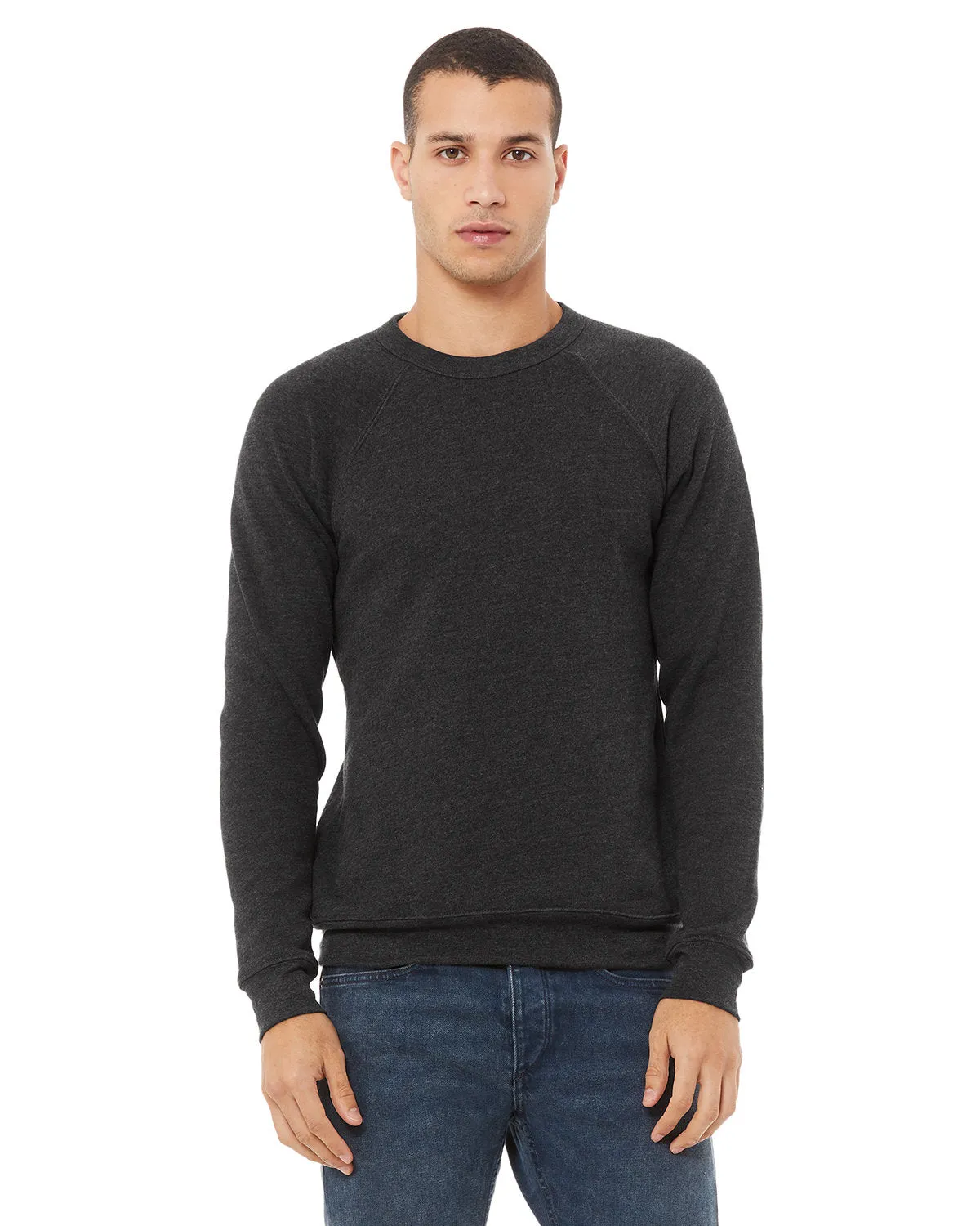 Bella   Canvas 3901 Unisex Fleece-Crewneck-Pullover aus Schwammmaterial