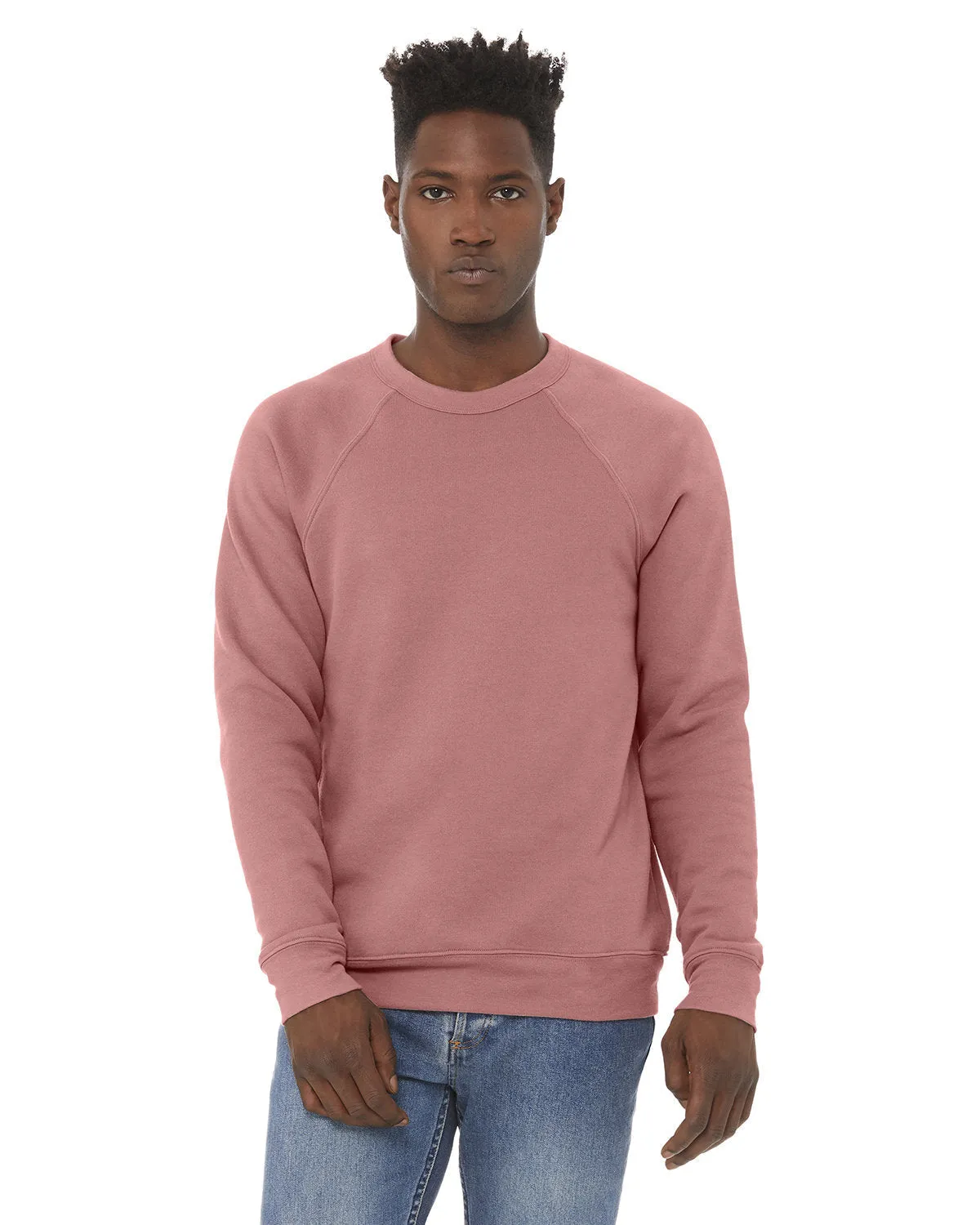 Bella   Canvas 3901 Unisex Fleece-Crewneck-Pullover aus Schwammmaterial