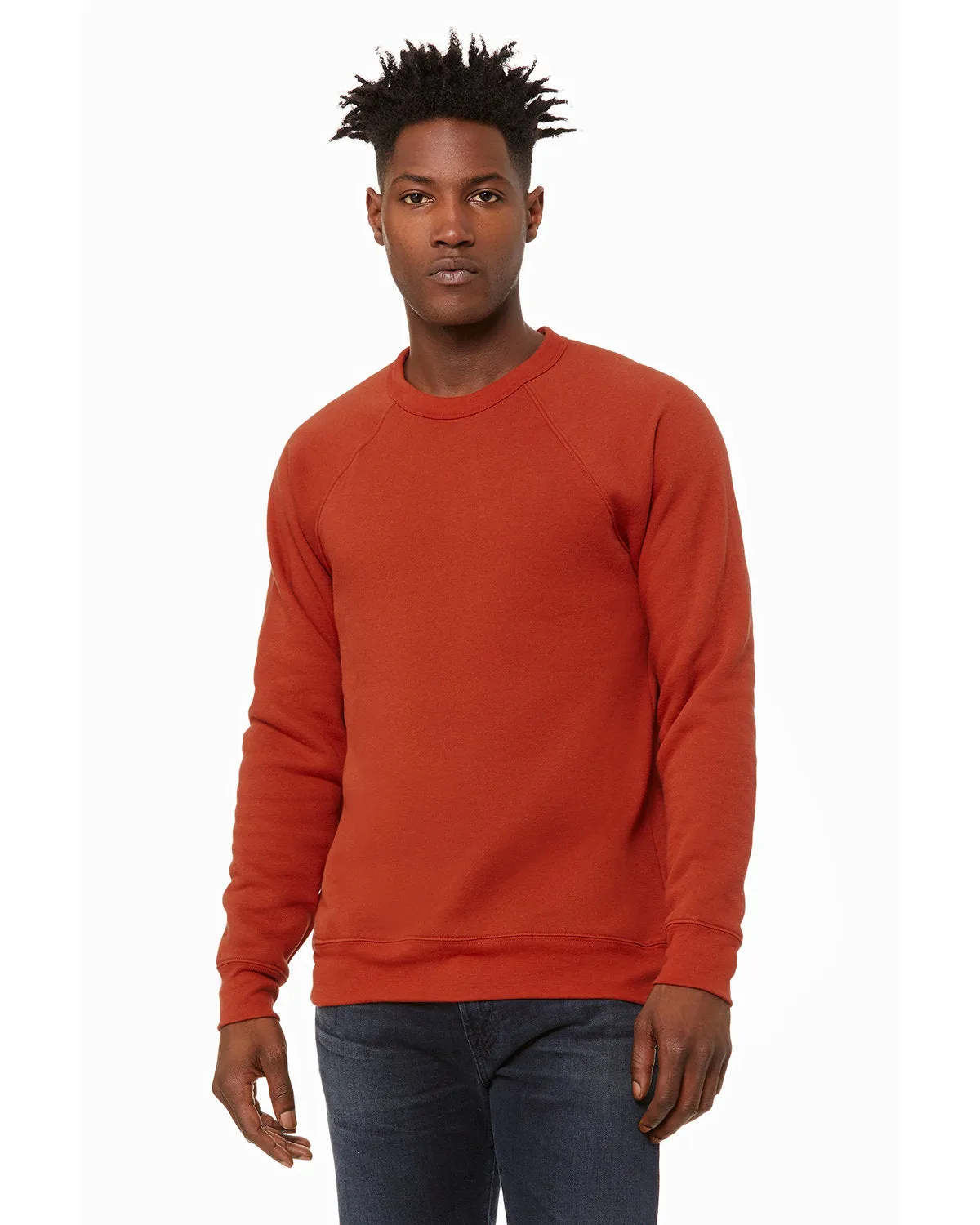 Bella   Canvas 3901 Unisex Fleece-Crewneck-Pullover aus Schwammmaterial