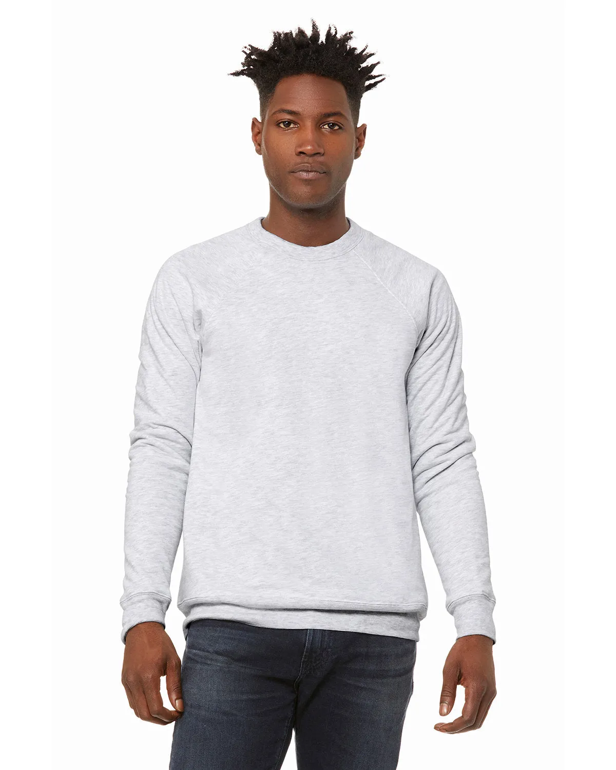 Bella   Canvas 3901 Unisex Fleece-Crewneck-Pullover aus Schwammmaterial