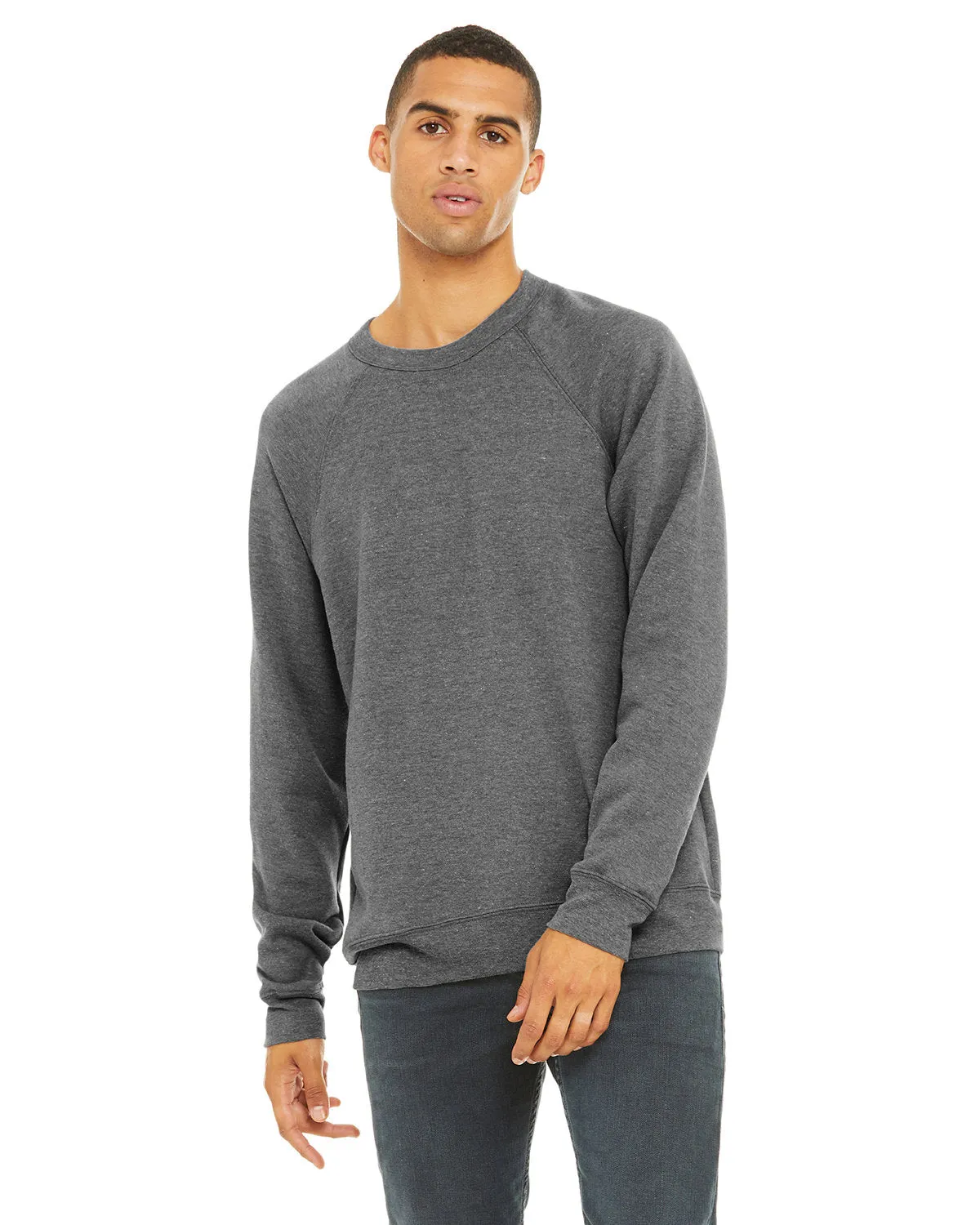 Bella   Canvas 3901 Unisex Fleece-Crewneck-Pullover aus Schwammmaterial