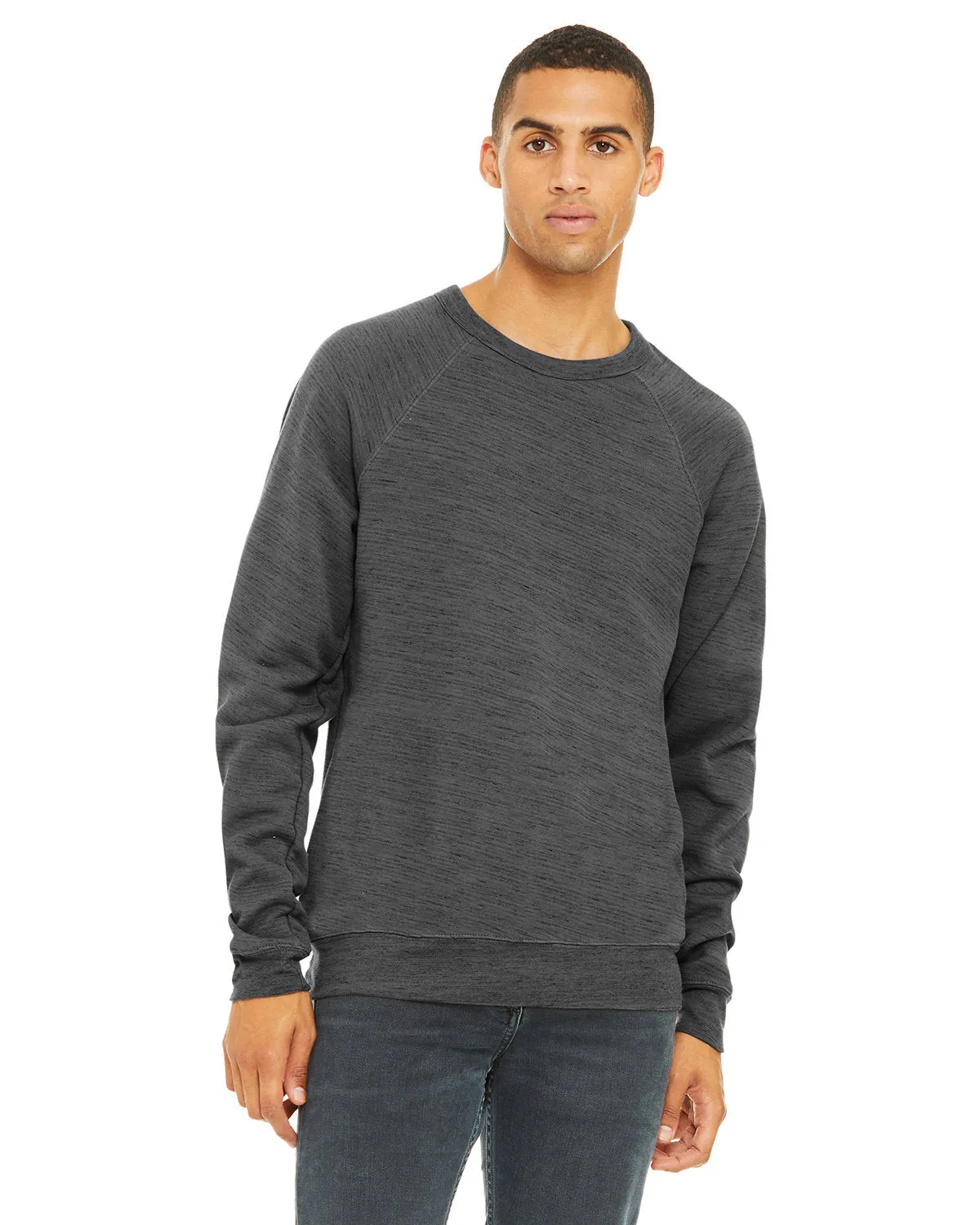 Bella   Canvas 3901 Unisex Fleece-Crewneck-Pullover aus Schwammmaterial