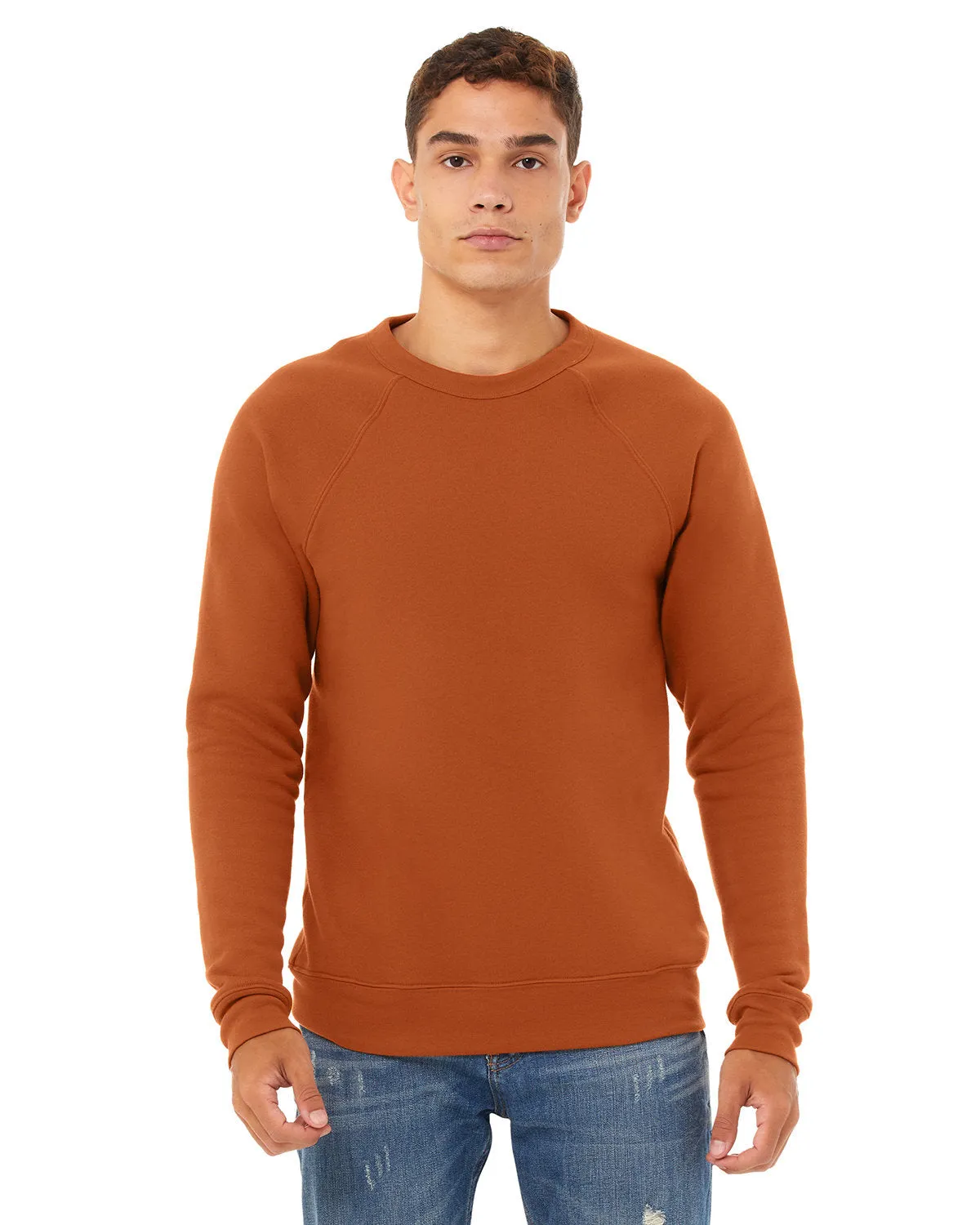 Bella   Canvas 3901 Unisex Fleece-Crewneck-Pullover aus Schwammmaterial