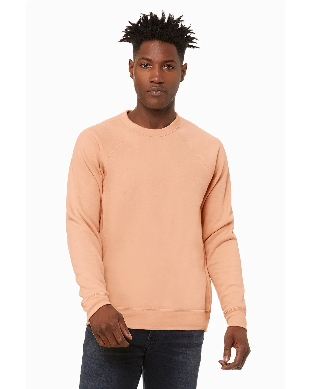 Bella   Canvas 3901 Unisex Fleece-Crewneck-Pullover aus Schwammmaterial