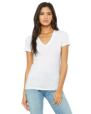 Bella   Canvas B6035 Damen-Jersey T-Shirt mit kurzen Ärmeln und tiefem V-Ausschnitt