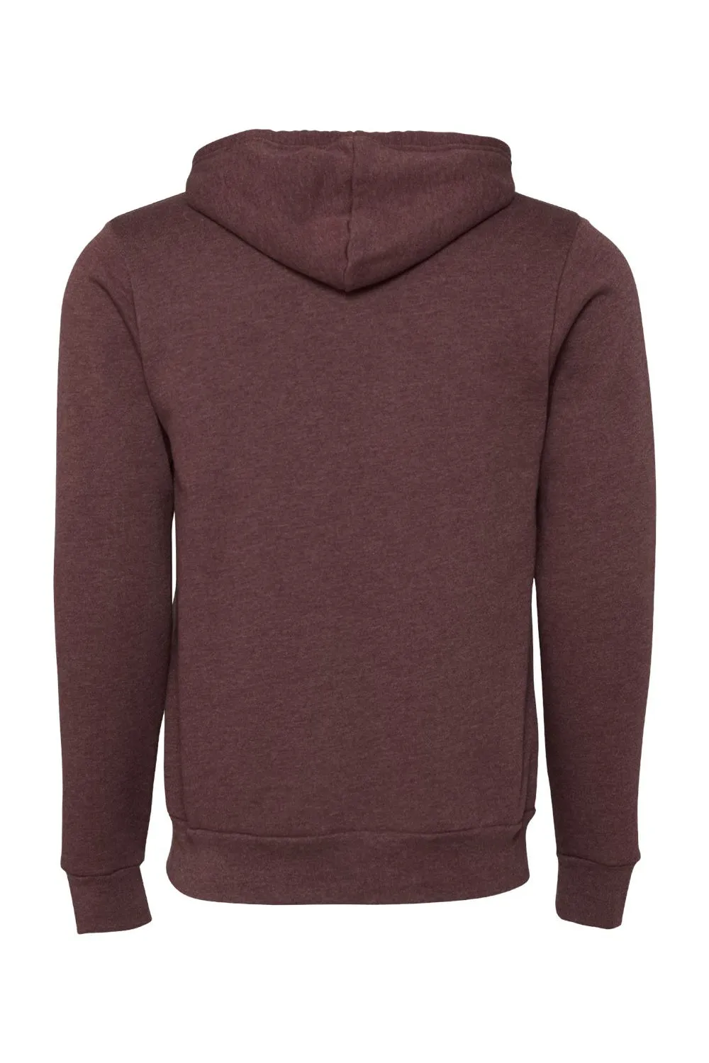 Bella   Canvas Herren Fleece Full-Zip Kapuzenpullover mit Taschen - Heather Maroon