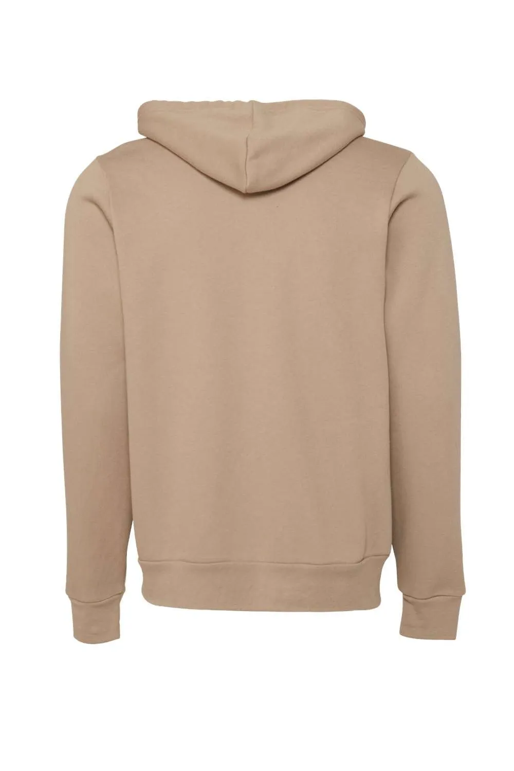 Bella   Canvas Herren Fleece Full-Zip Kapuzenpullover mit Taschen - Beige