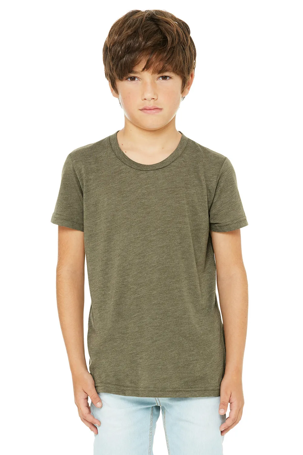 Bella   Canvas Jugend Kurzarm Rundhals T-Shirt - Olivgrün