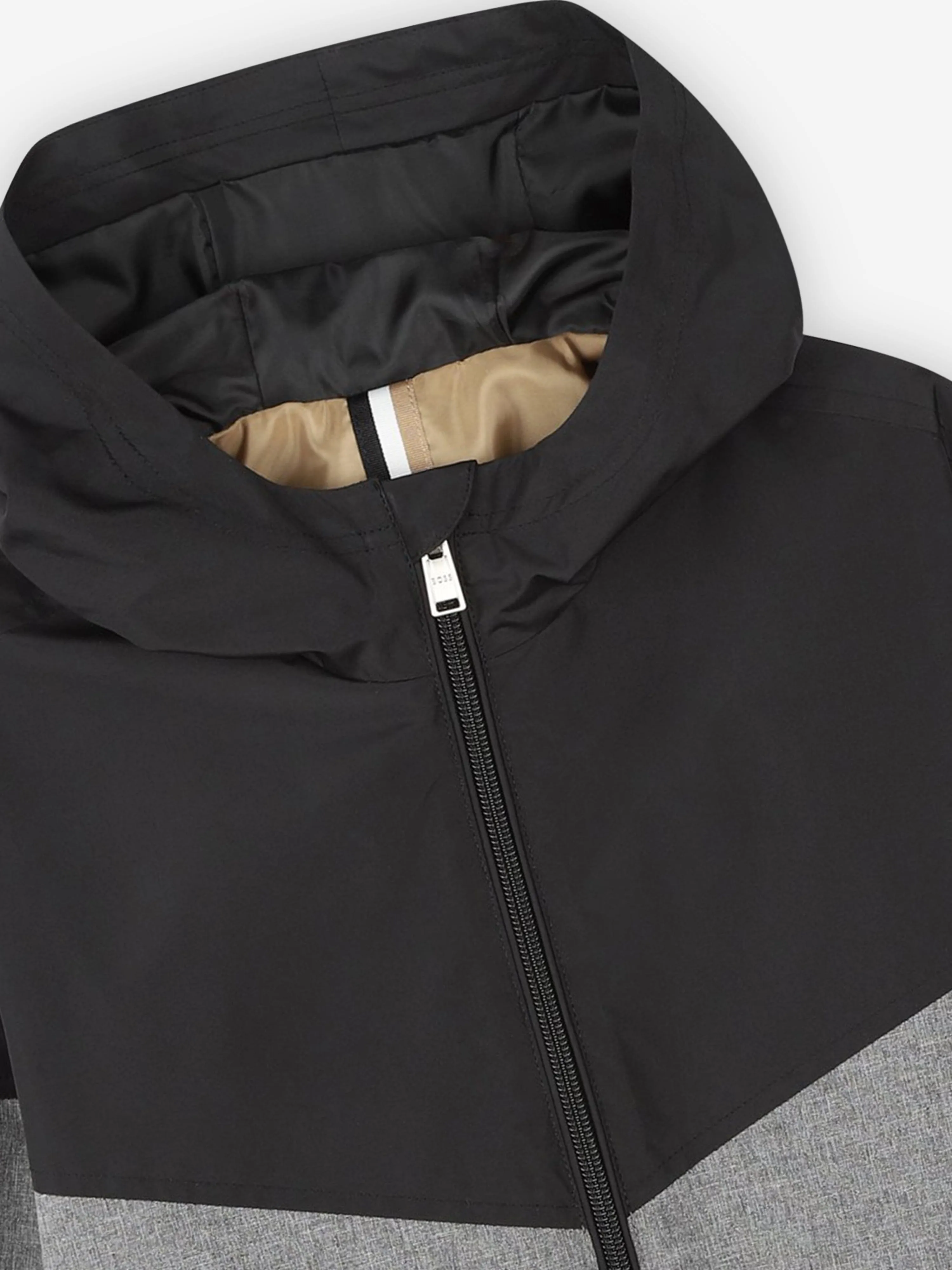 BOSS Boys Zweifarbige Windjacke Schwarz