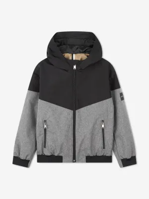 BOSS Boys Zweifarbige Windjacke Schwarz