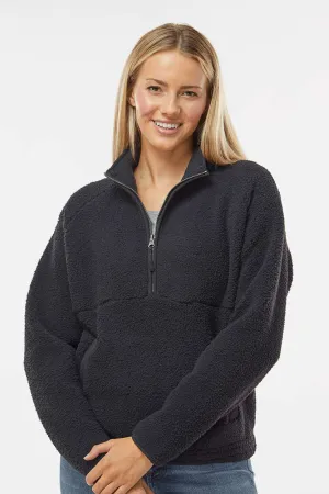 Boxercraft Damen Everest 1/4-Zip Sweatshirt mit Beuteltasche - Schwarz
