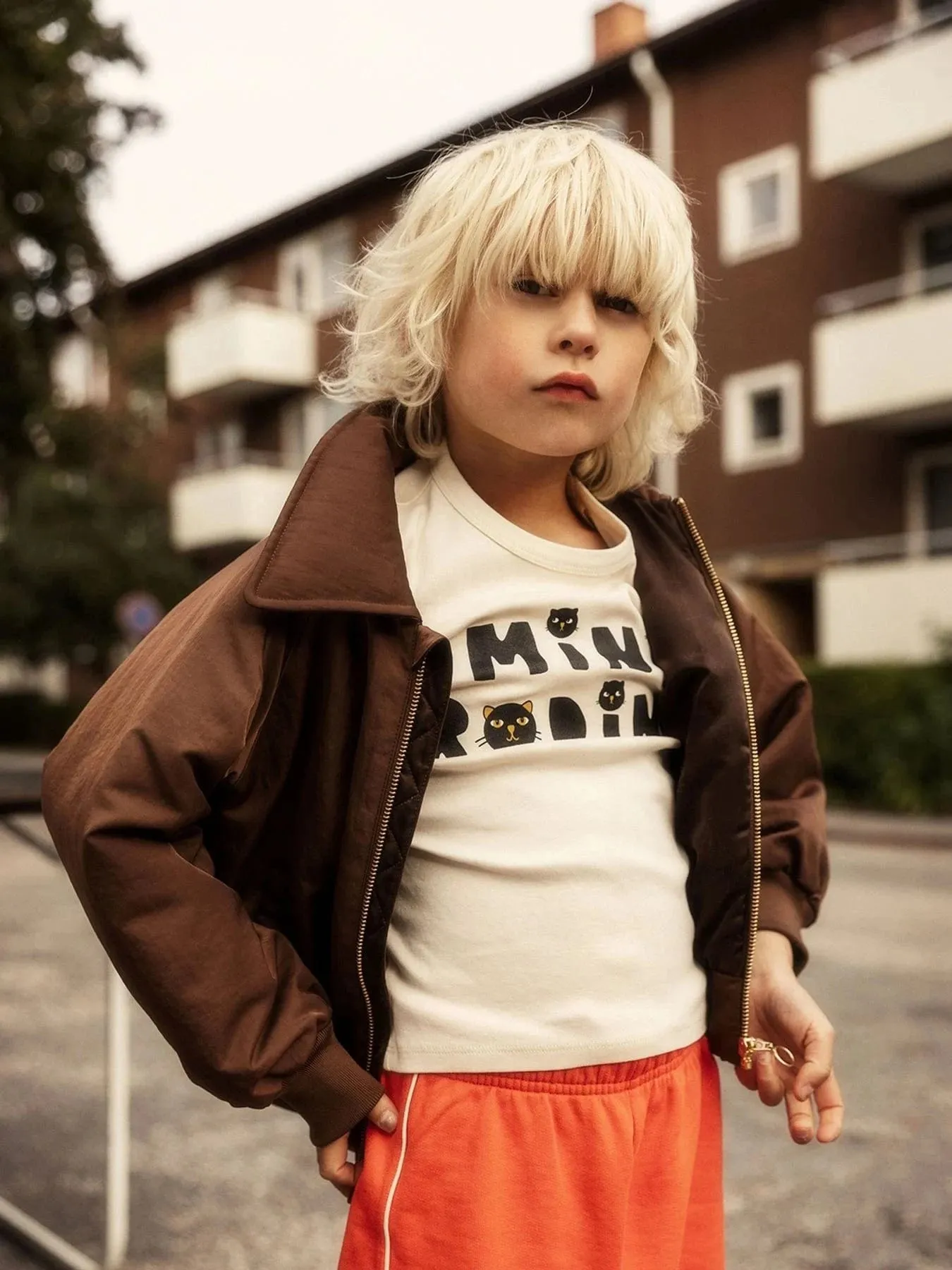 Boys Cool Cats Anorak in Braun