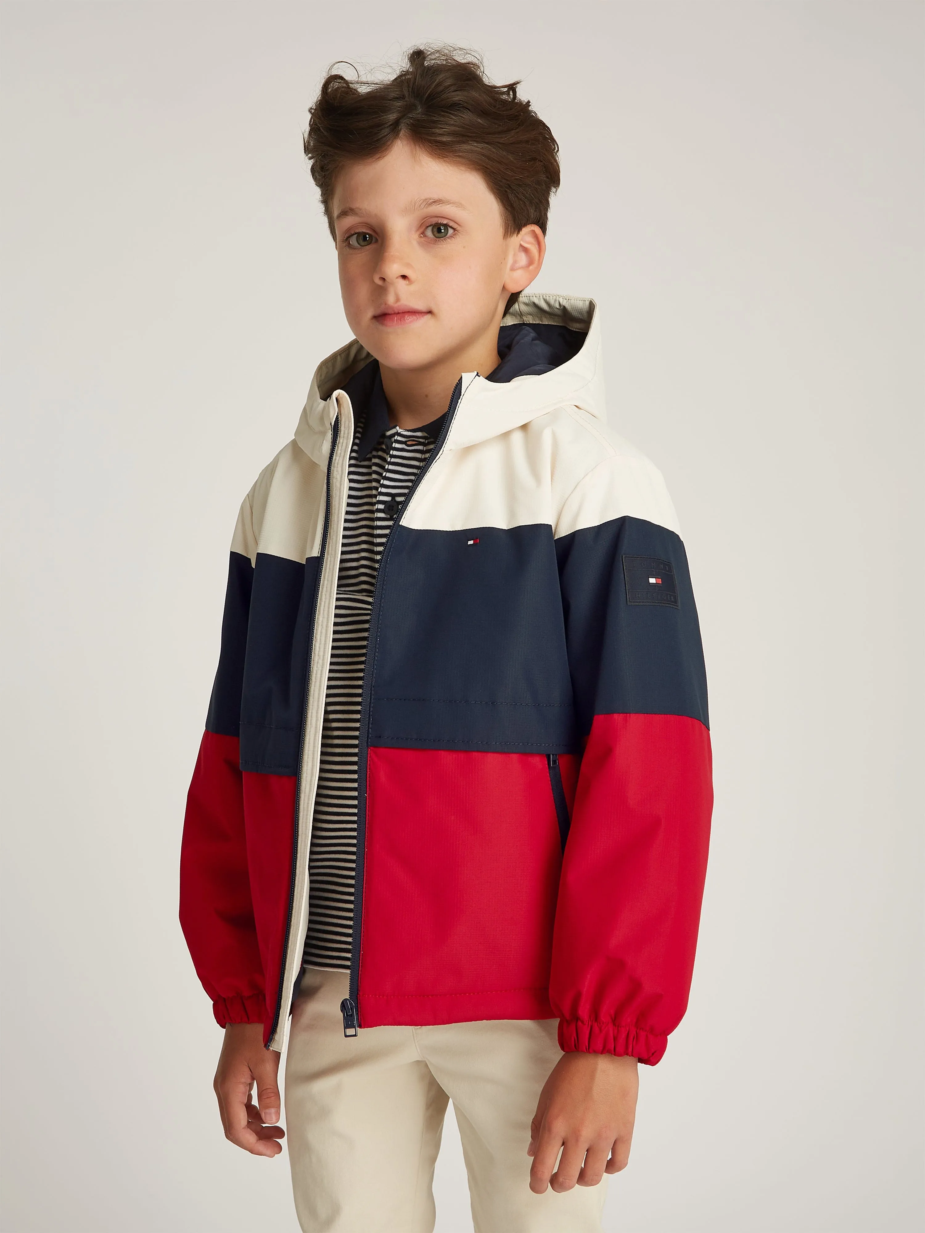 Jungen Ribstop gefütterte Jacke in Mehrfarben